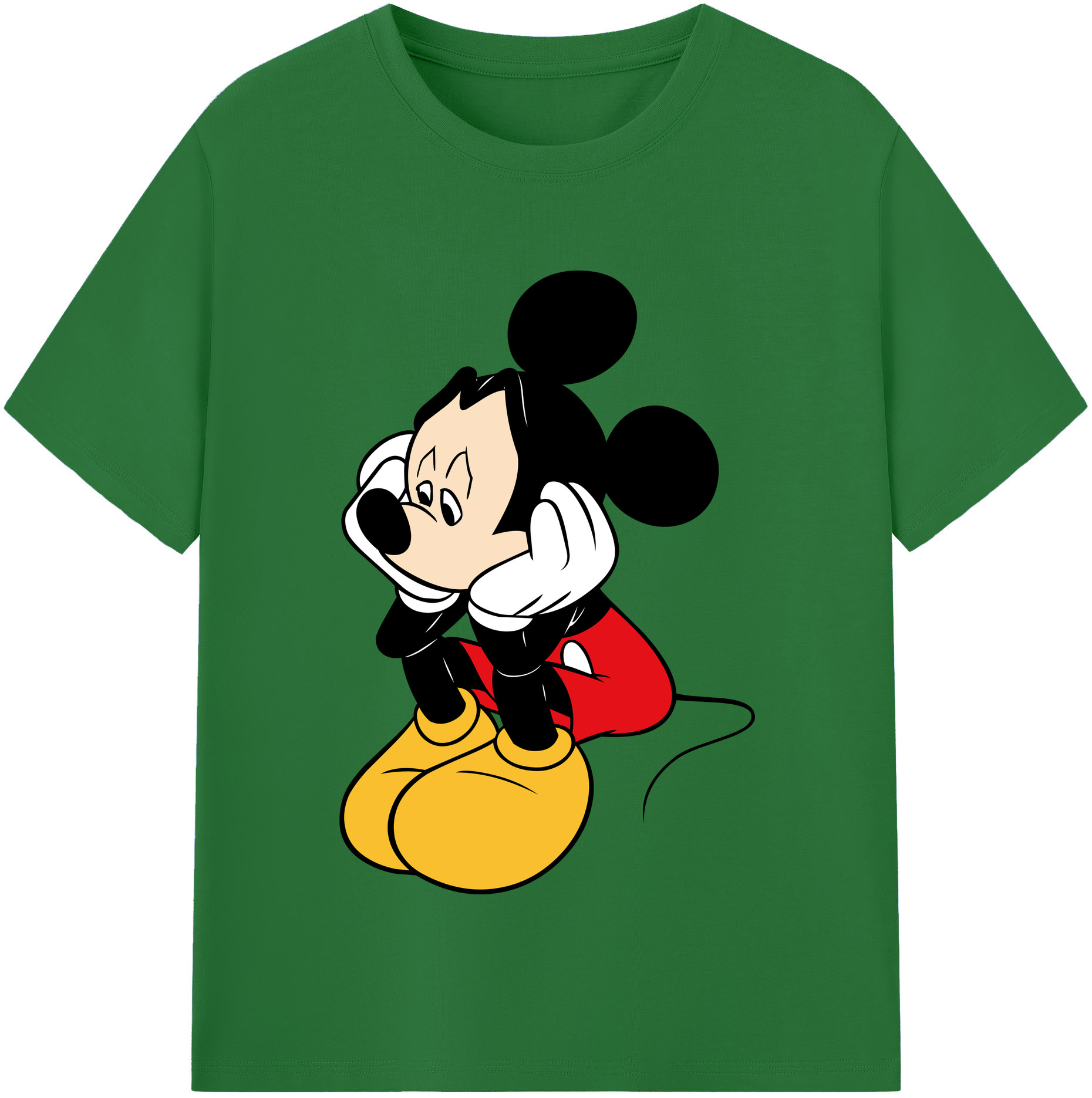 （画像用） ミッキーマウス Mickey Mouse 綿100％半袖Tシャツ（フロントプリント）