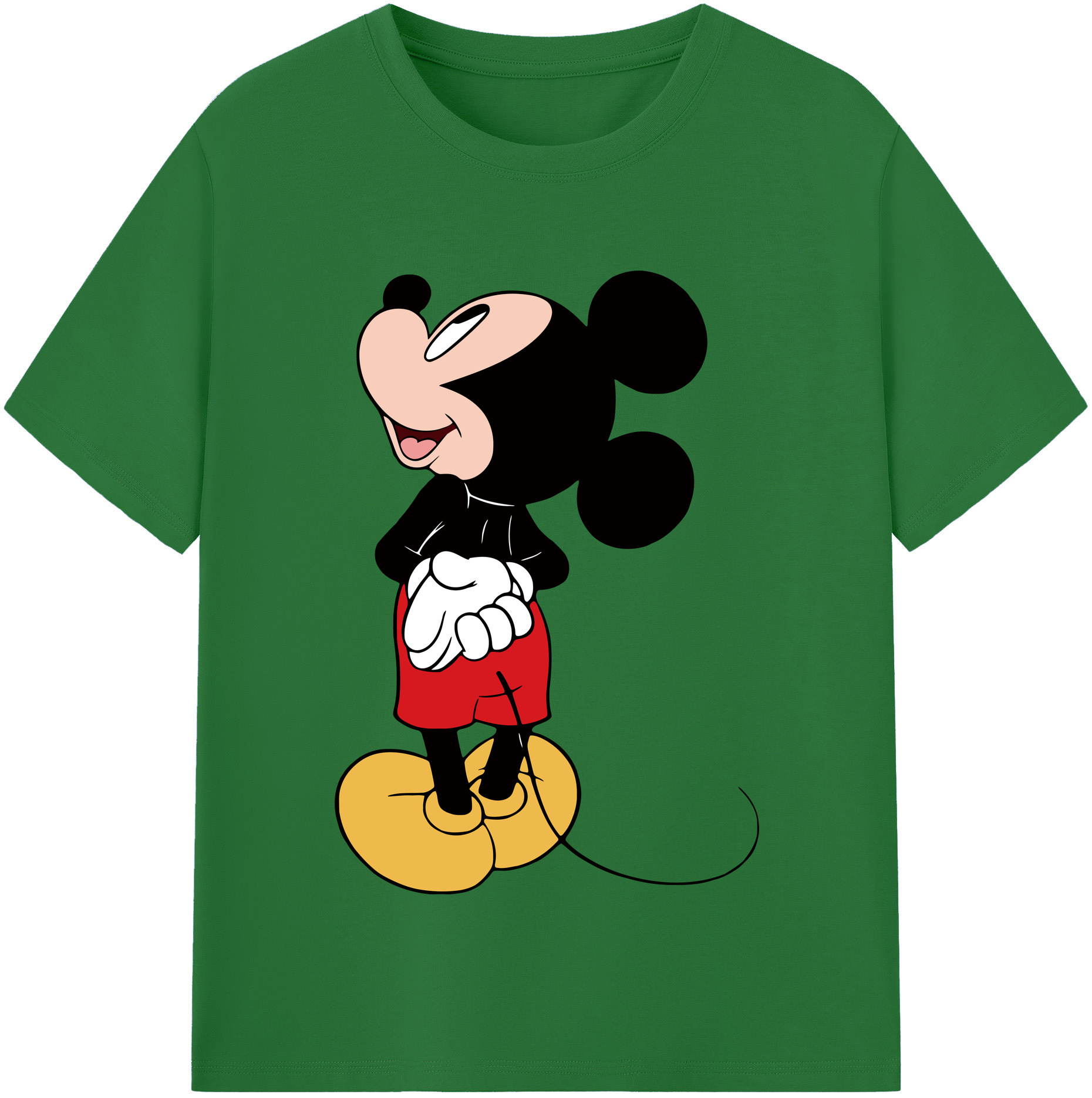 （画像用） ミッキーマウス Mickey Mouse 綿100％半袖Tシャツ（フロントプリント）