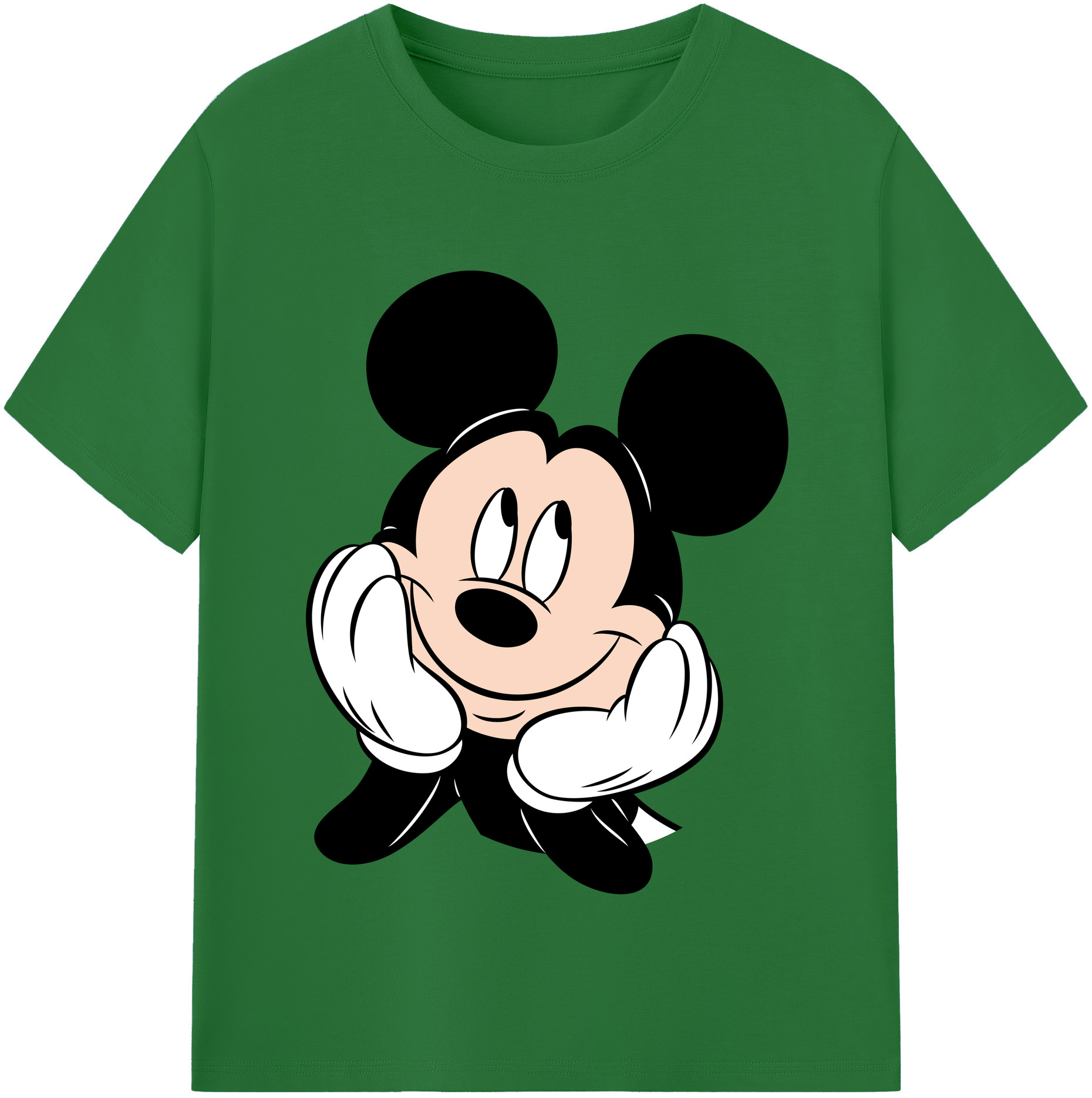 （画像用） ミッキーマウス Mickey Mouse 綿100％半袖Tシャツ（フロントプリント）