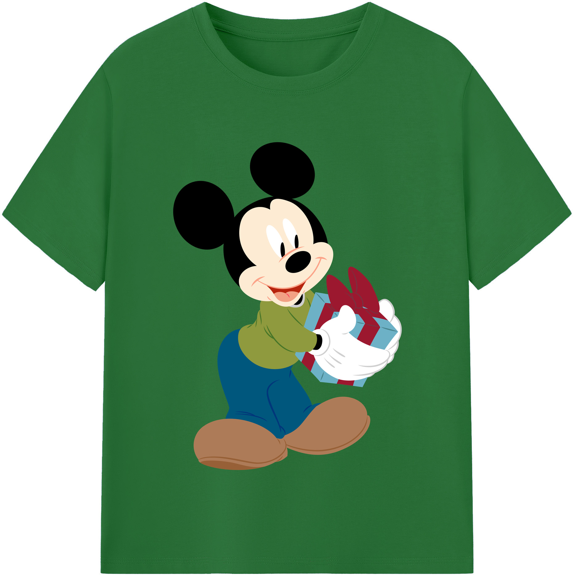 （画像用） ミッキーマウス Mickey Mouse 綿100％半袖Tシャツ（フロントプリント）