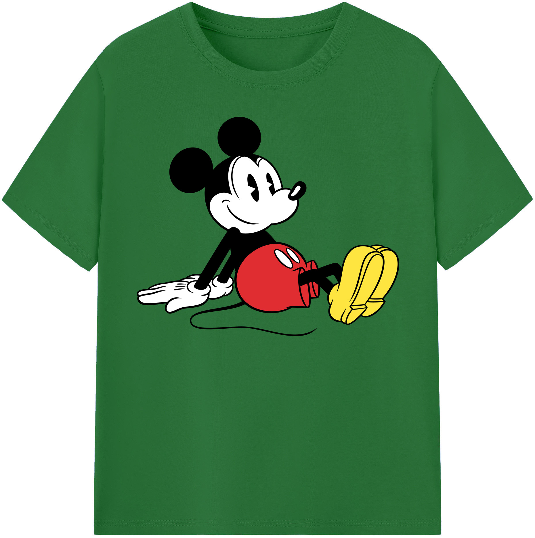（画像用） ミッキーマウス Mickey Mouse 綿100％半袖Tシャツ（フロントプリント）
