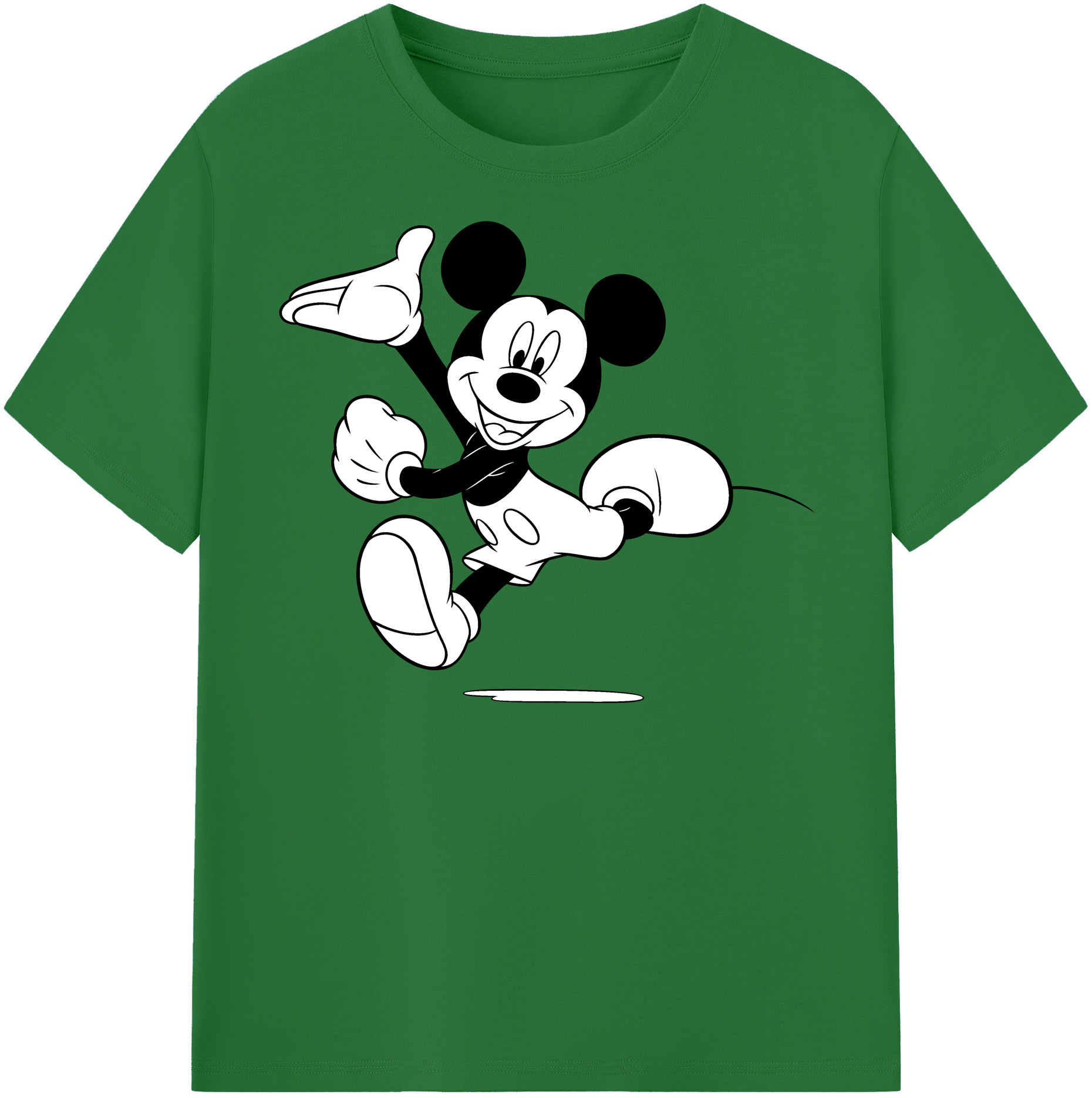 （画像用） ミッキーマウス Mickey Mouse 綿100％半袖Tシャツ（フロントプリント）