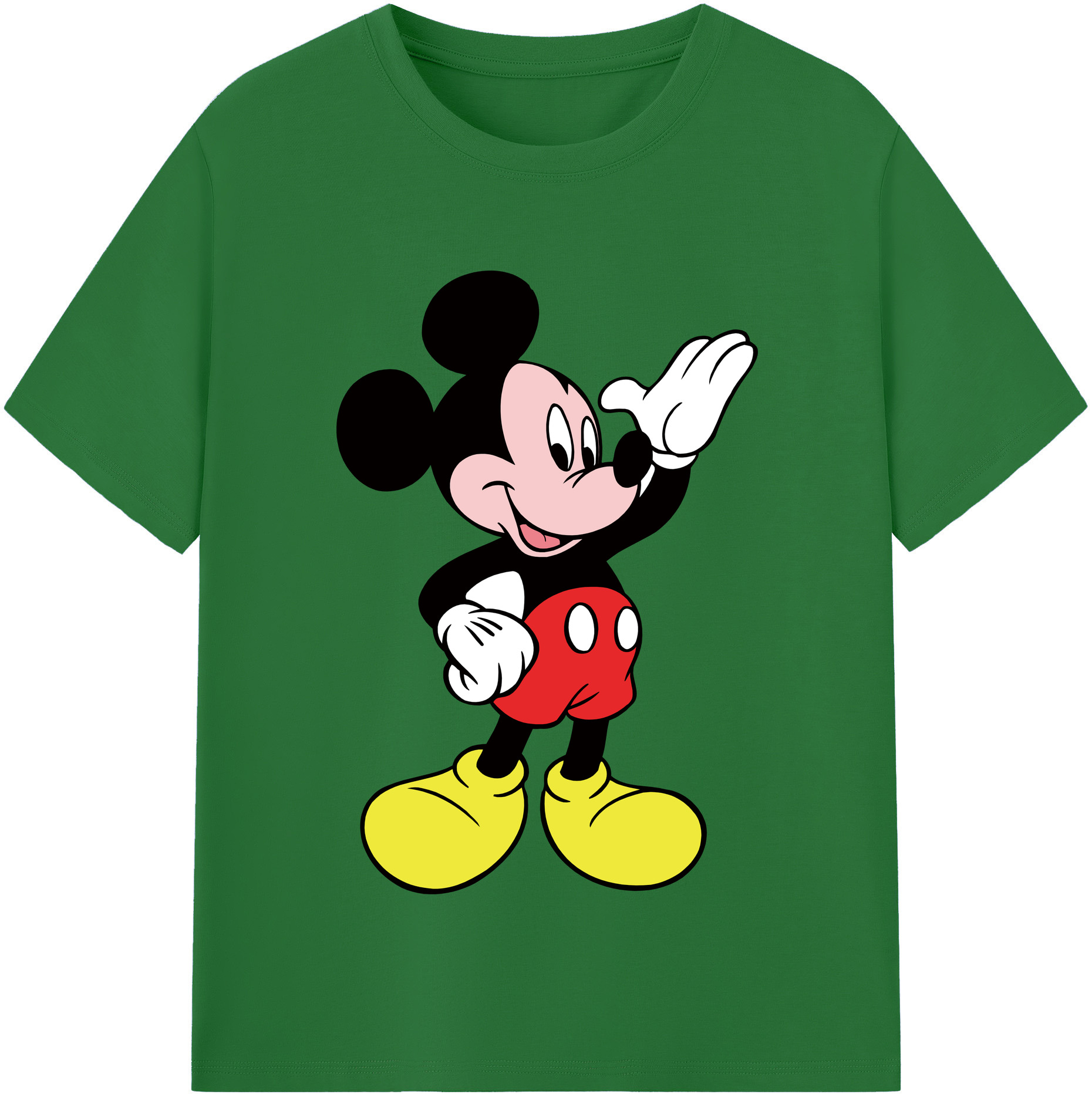 （画像用） ミッキーマウス Mickey Mouse 綿100％半袖Tシャツ（フロントプリント）