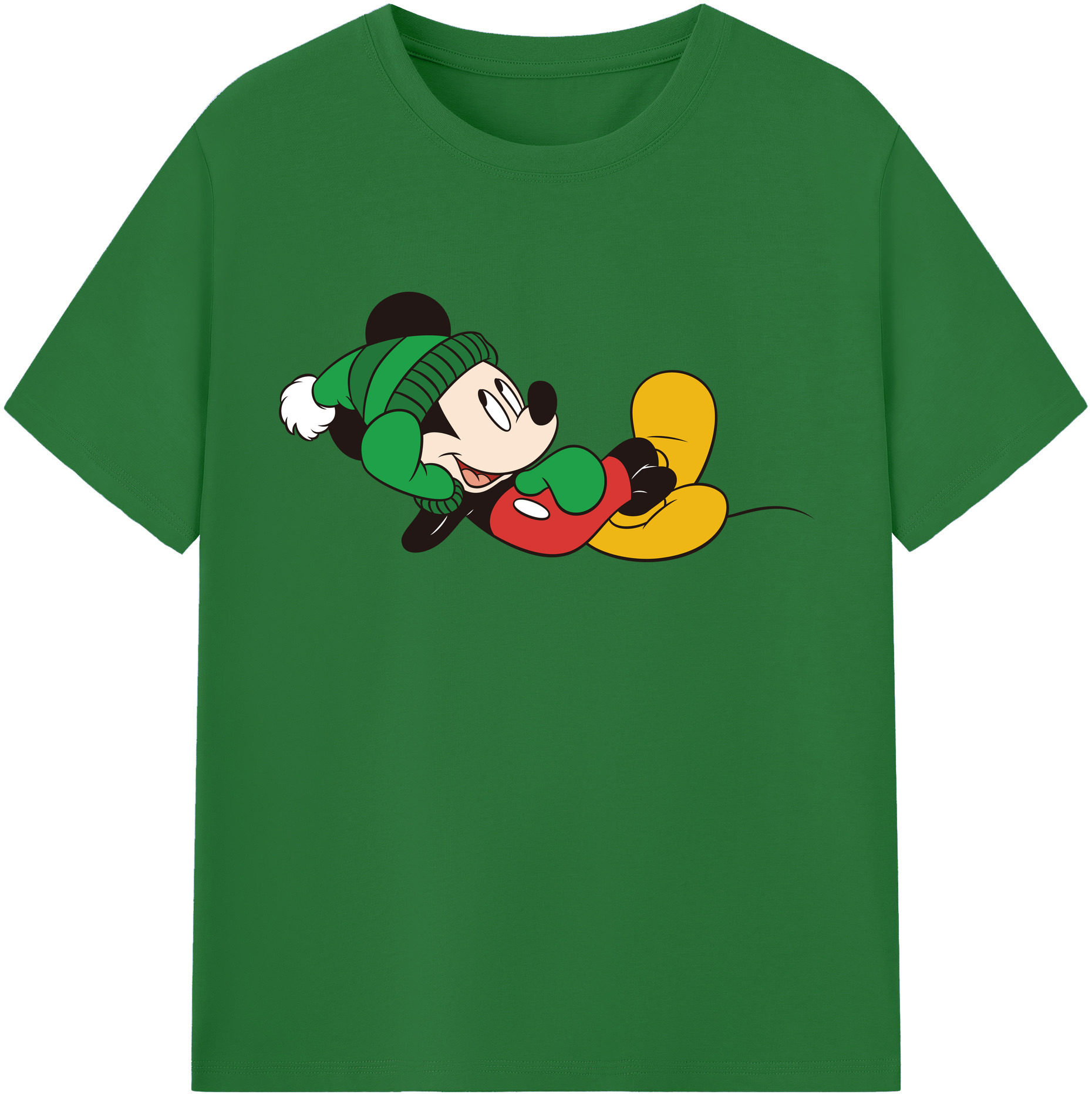 （画像用） ミッキーマウス Mickey Mouse 綿100％半袖Tシャツ（フロントプリント）