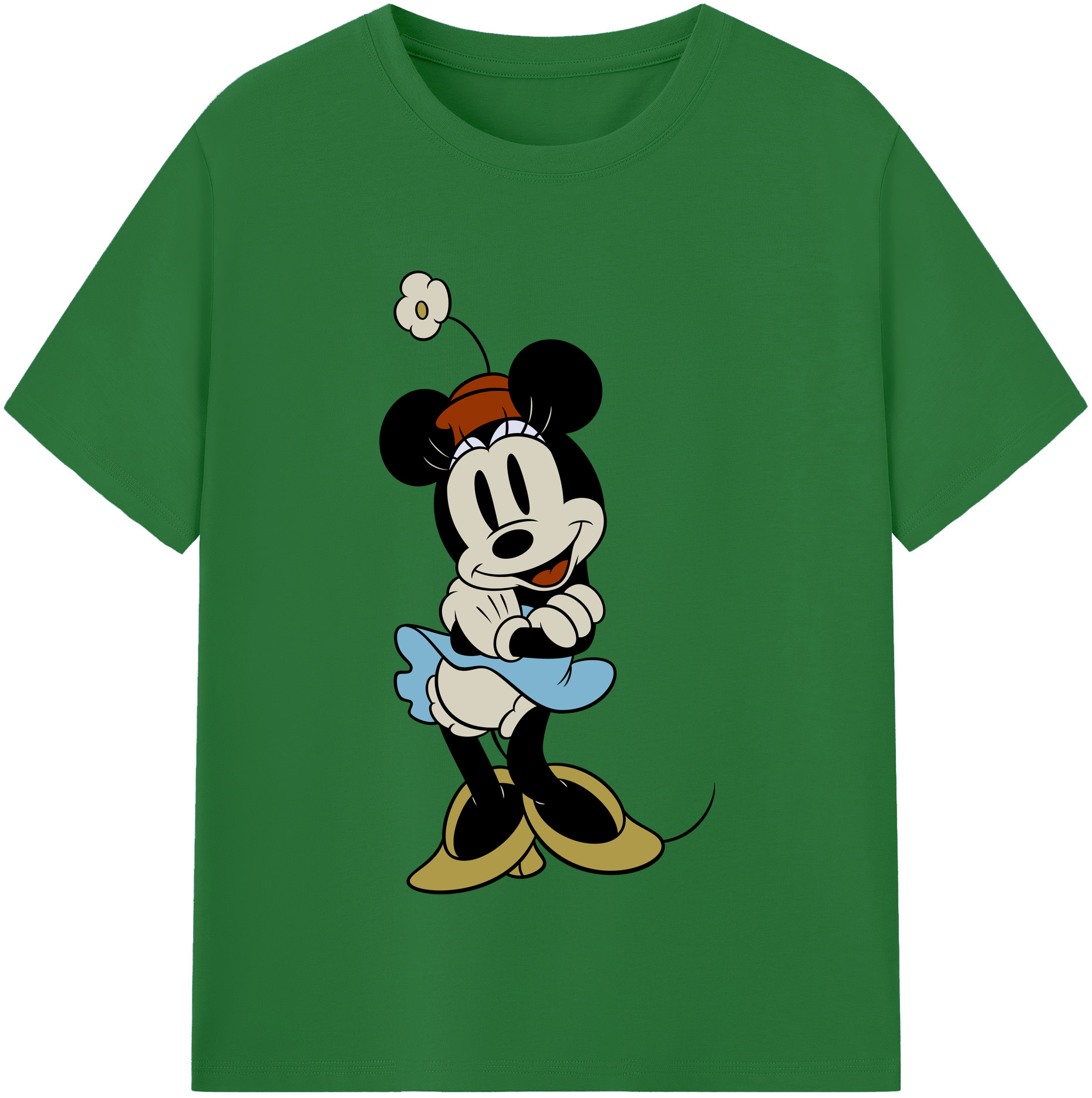 （画像用） ミッキーマウス Mickey Mouse 綿100％半袖Tシャツ（フロントプリント）