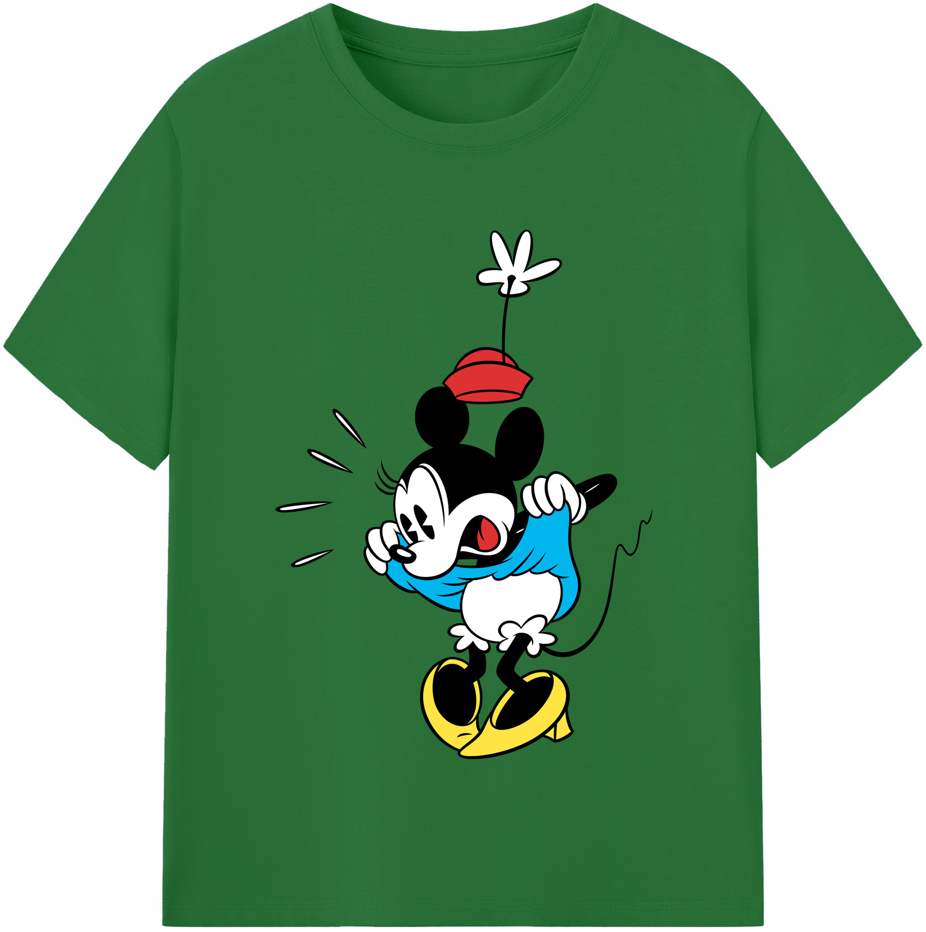 （画像用） ミッキーマウス Mickey Mouse 綿100％半袖Tシャツ（フロントプリント）
