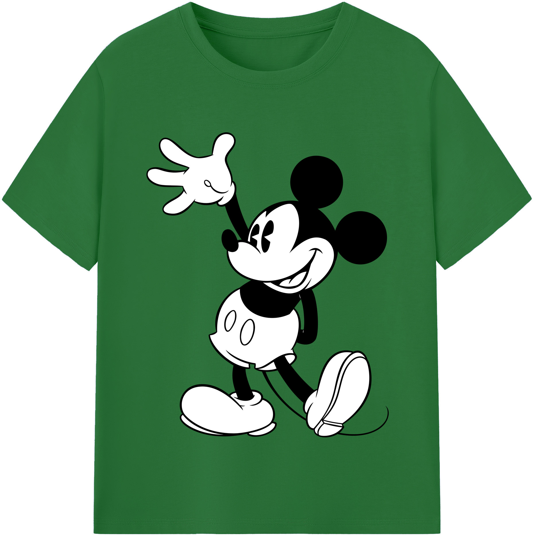 （画像用） ミッキーマウス Mickey Mouse 綿100％半袖Tシャツ（フロントプリント）