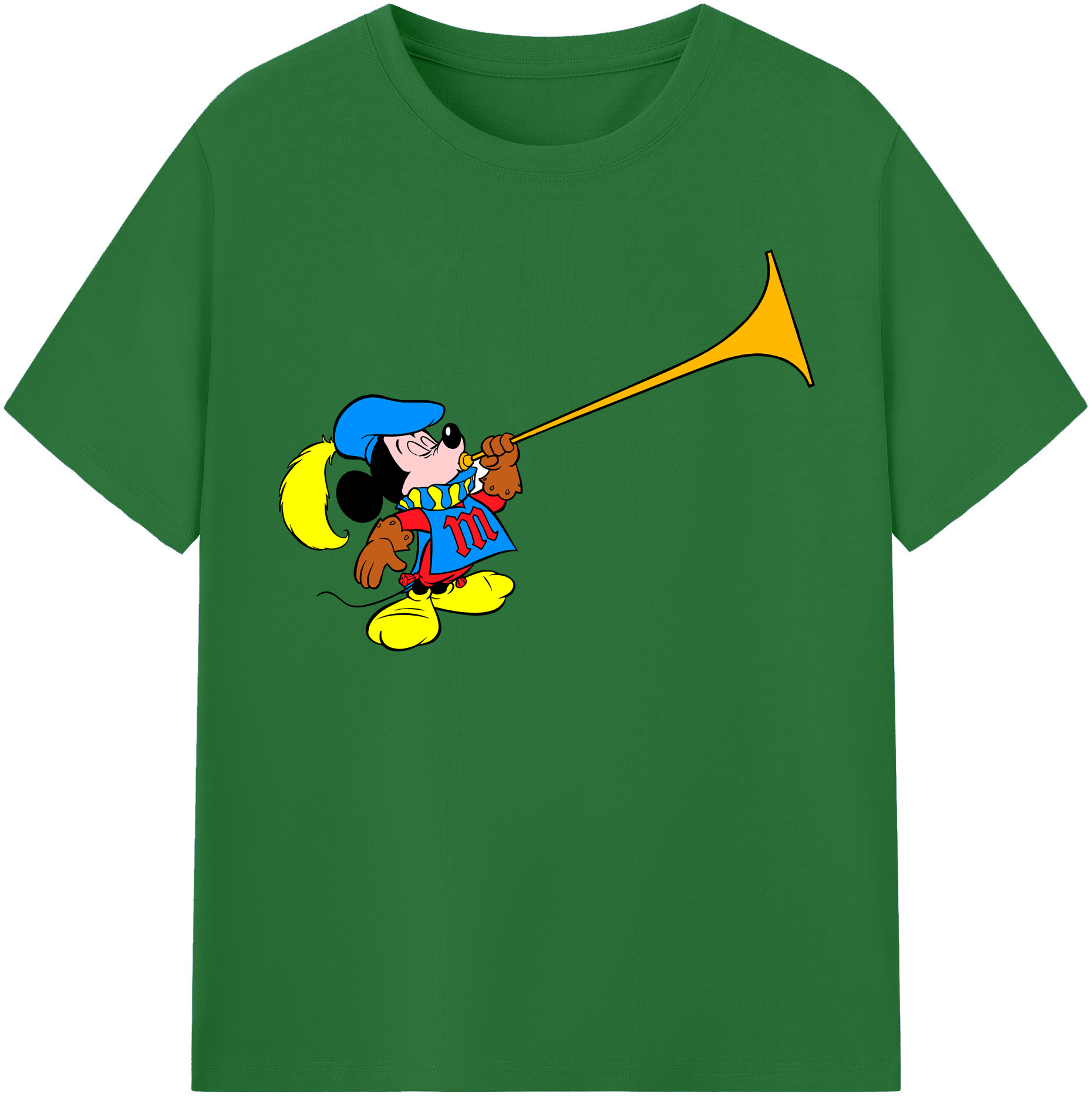 （画像用） ミッキーマウス Mickey Mouse 綿100％半袖Tシャツ（フロントプリント）