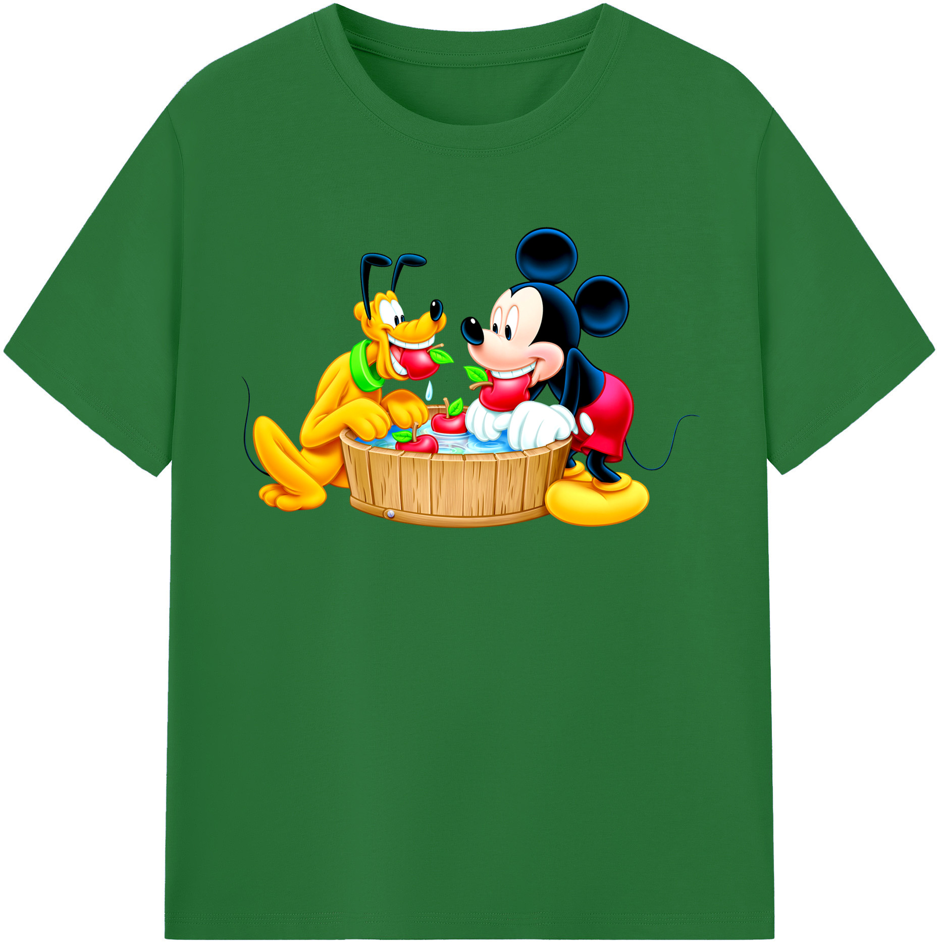 （画像用） ミッキーマウス Mickey Mouse 綿100％半袖Tシャツ（フロントプリント）