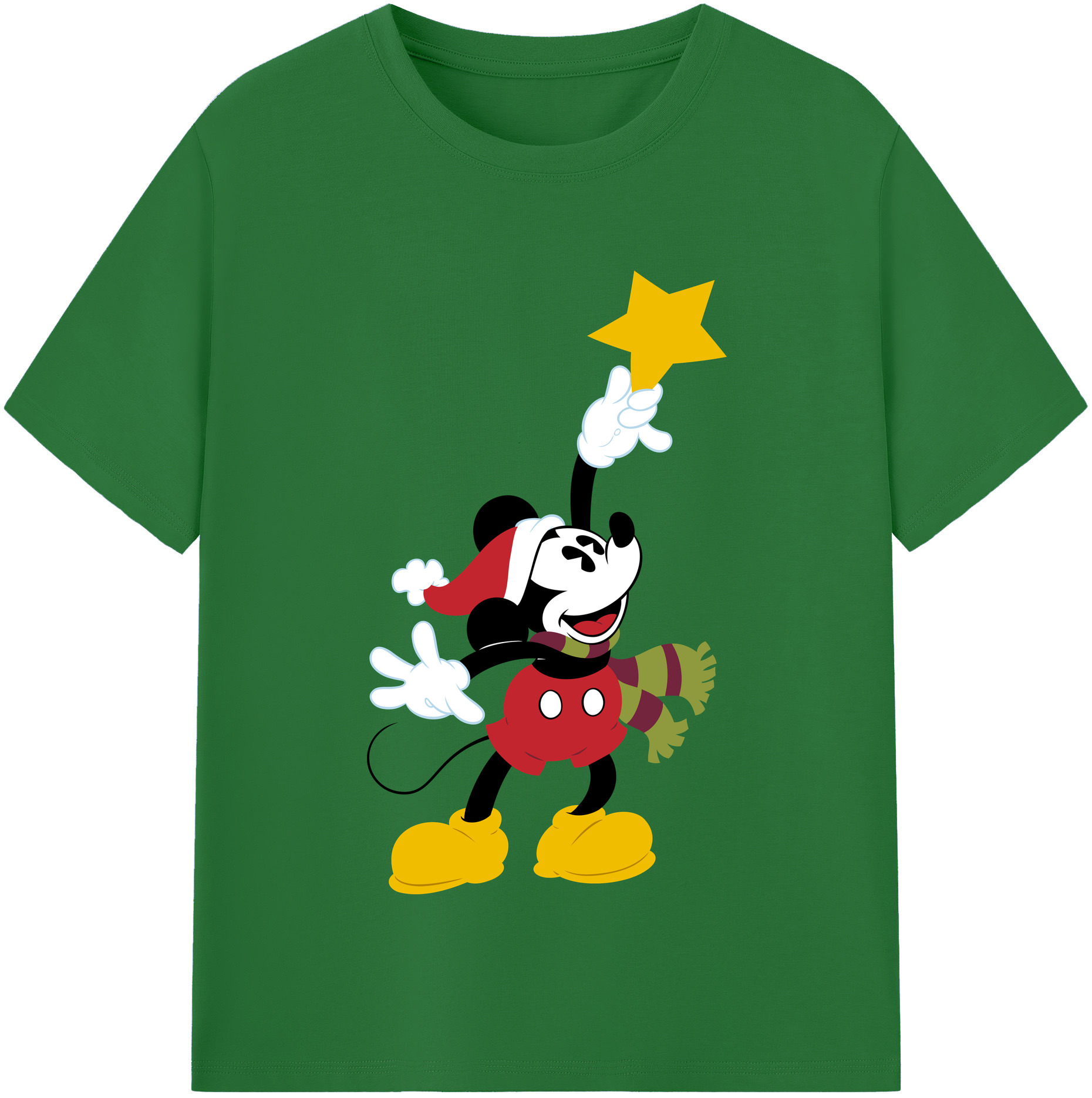 （画像用） ミッキーマウス Mickey Mouse 綿100％半袖Tシャツ（フロントプリント）