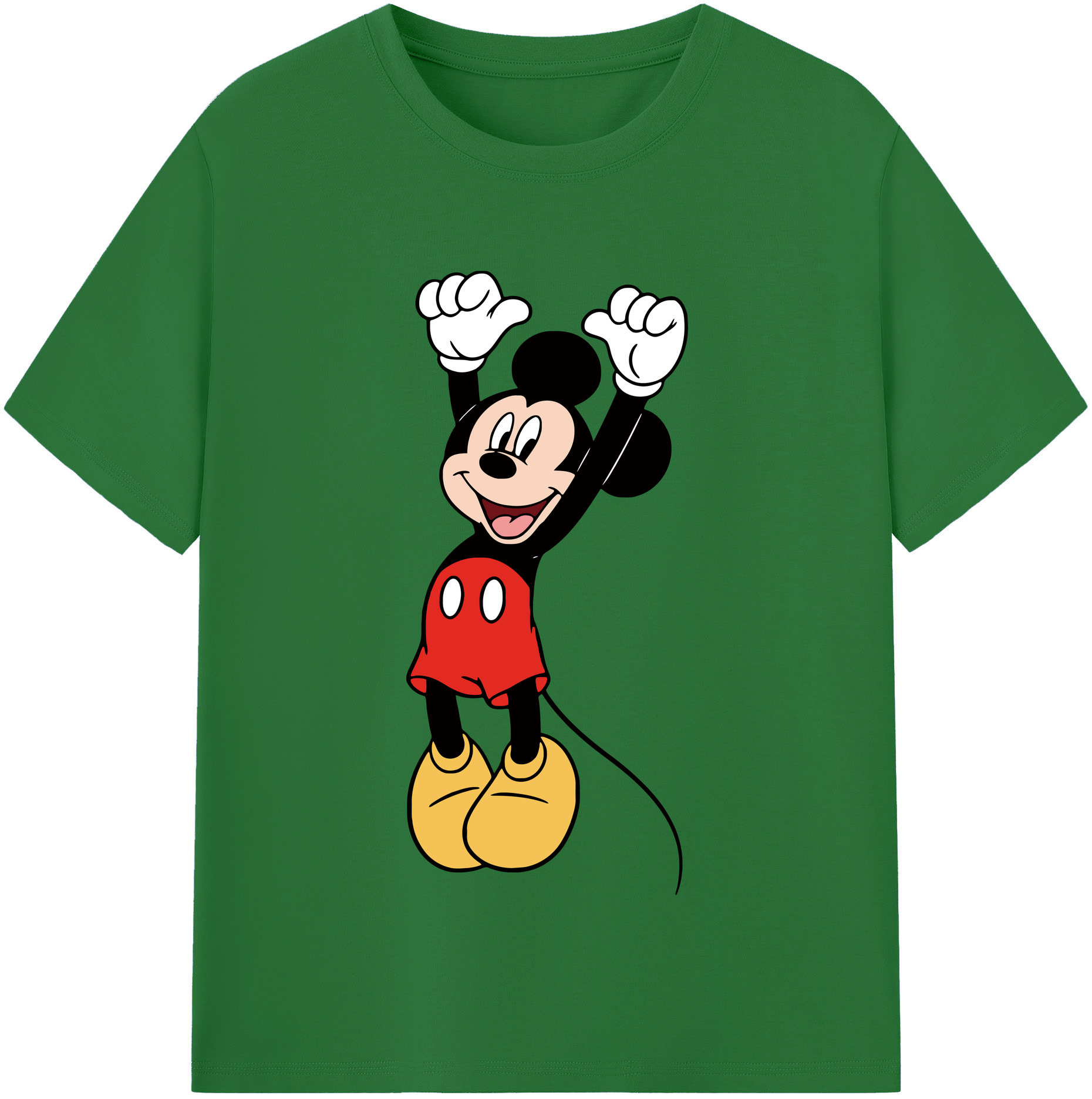 （画像用） ミッキーマウス Mickey Mouse 綿100％半袖Tシャツ（フロントプリント）