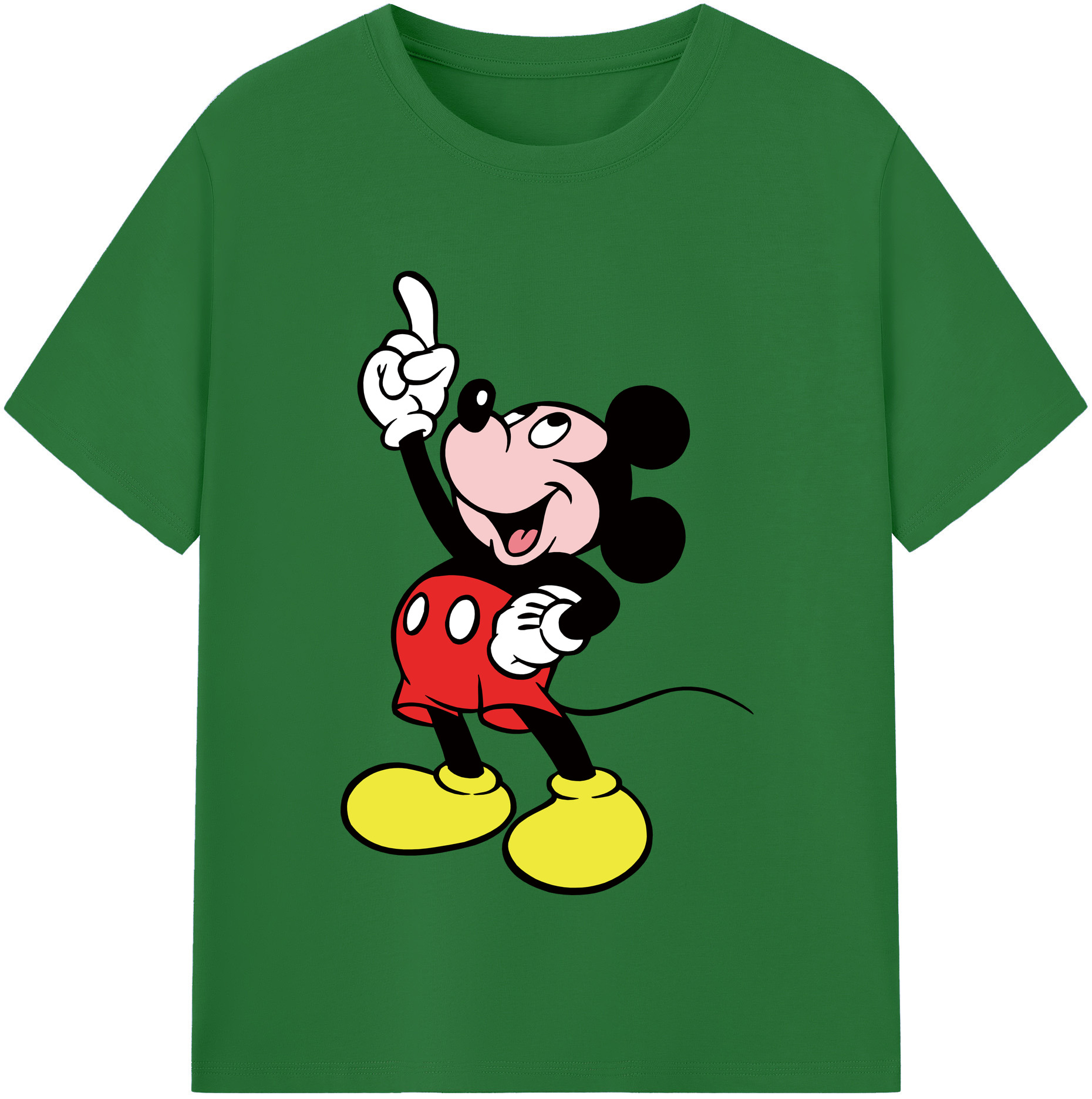 （画像用） ミッキーマウス Mickey Mouse 綿100％半袖Tシャツ（フロントプリント）