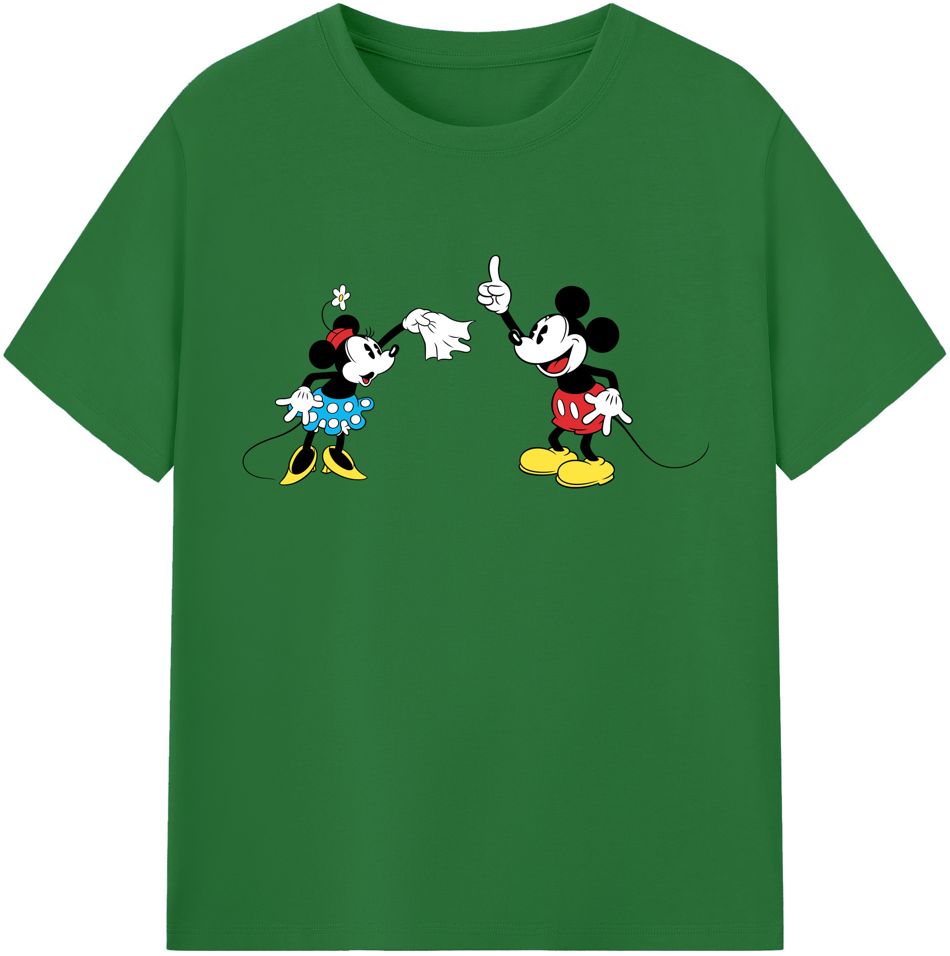 （画像用） ミッキーマウス Mickey Mouse 綿100％半袖Tシャツ（フロントプリント）