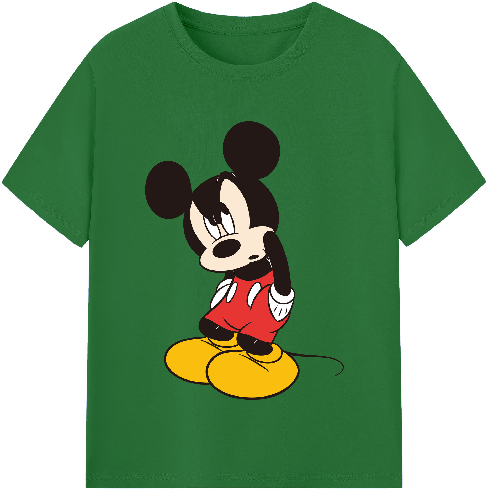 （画像用） ミッキーマウス Mickey Mouse 綿100％半袖Tシャツ（フロントプリント）