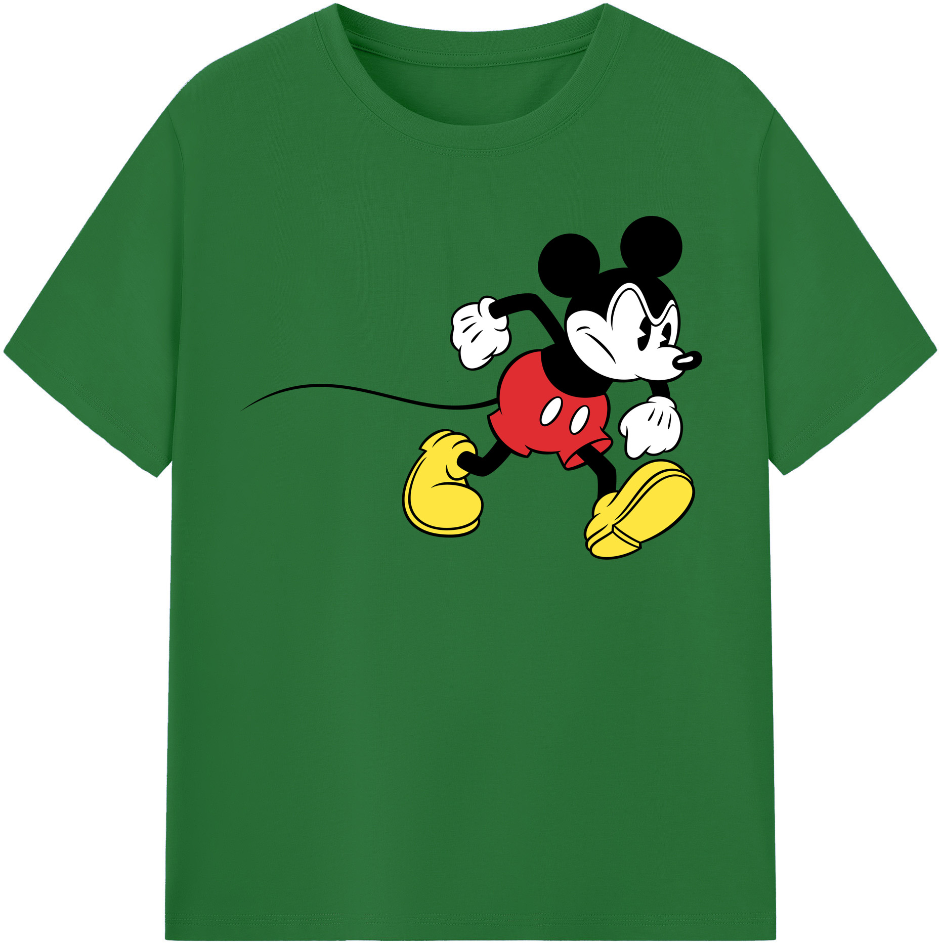 （画像用） ミッキーマウス Mickey Mouse 綿100％半袖Tシャツ（フロントプリント）