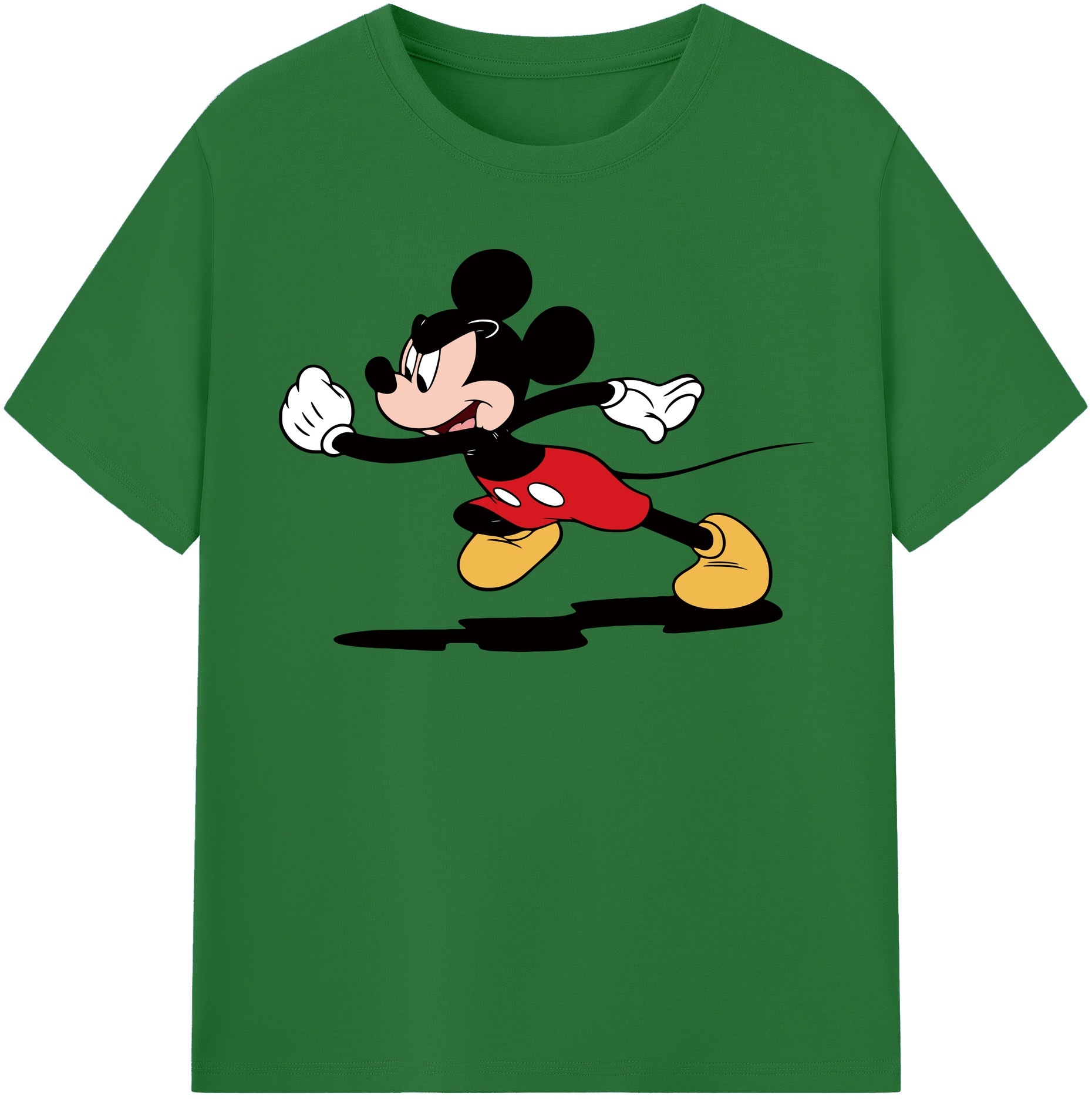 （画像用） ミッキーマウス Mickey Mouse 綿100％半袖Tシャツ（フロントプリント）