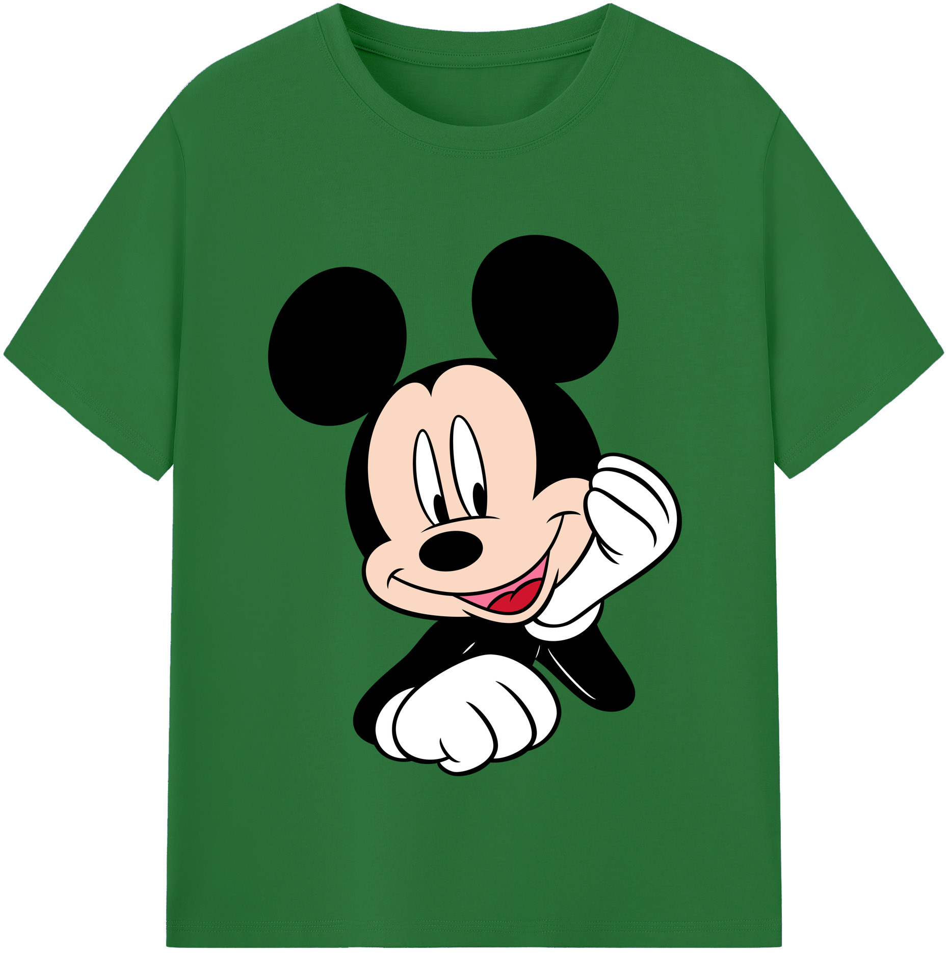 （画像用） ミッキーマウス Mickey Mouse 綿100％半袖Tシャツ（フロントプリント）