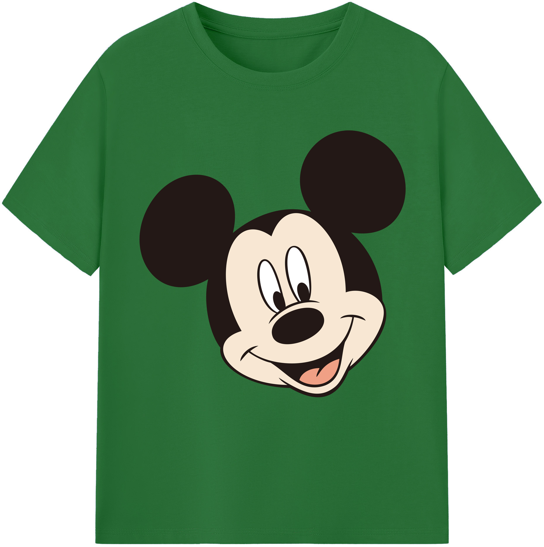 （画像用） ミッキーマウス Mickey Mouse 綿100％半袖Tシャツ（フロントプリント）