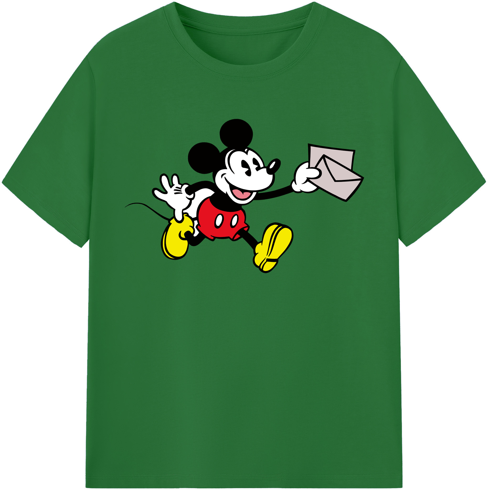 （画像用） ミッキーマウス Mickey Mouse 綿100％半袖Tシャツ（フロントプリント）