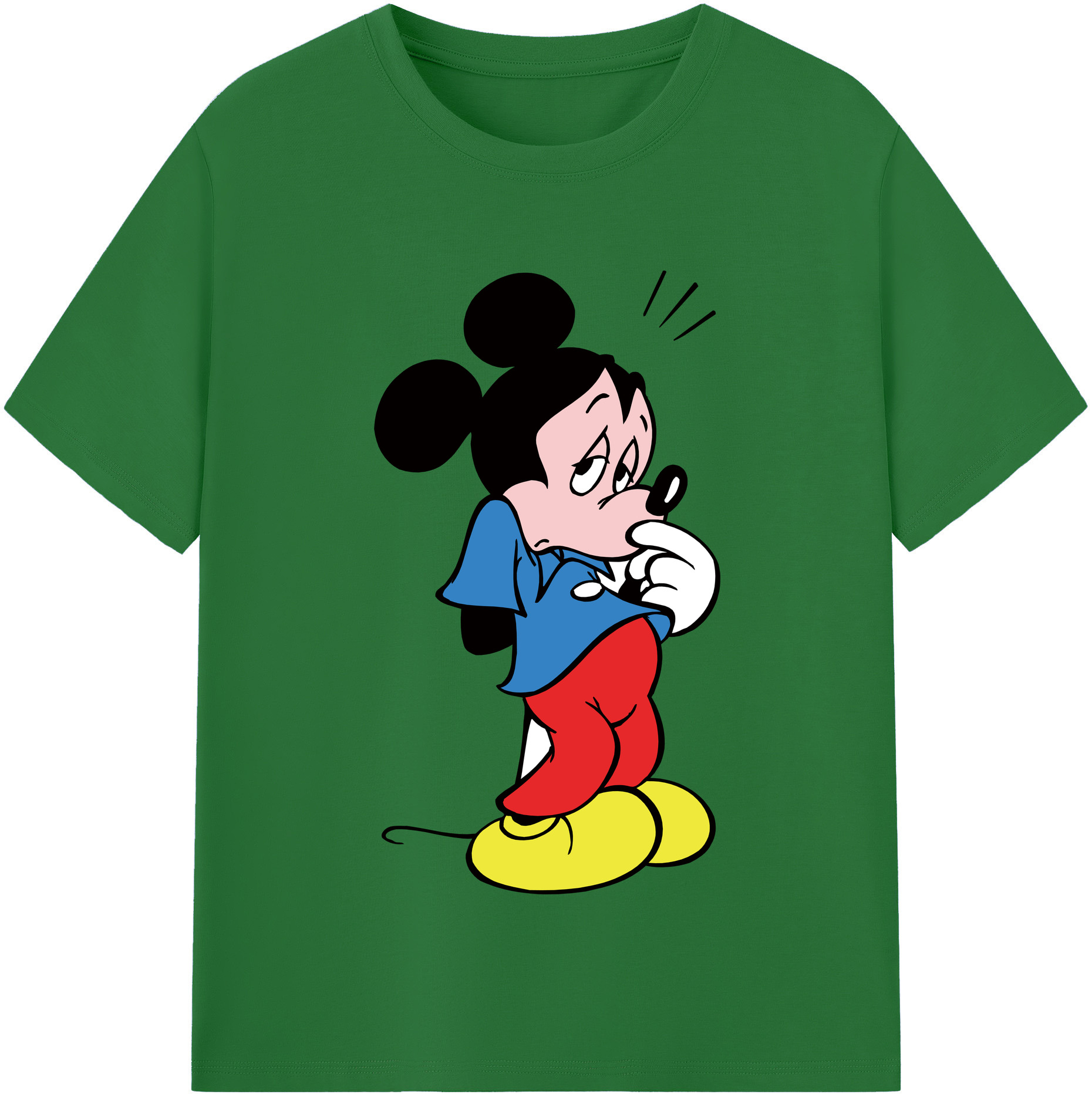 （画像用） ミッキーマウス Mickey Mouse 綿100％半袖Tシャツ（フロントプリント）
