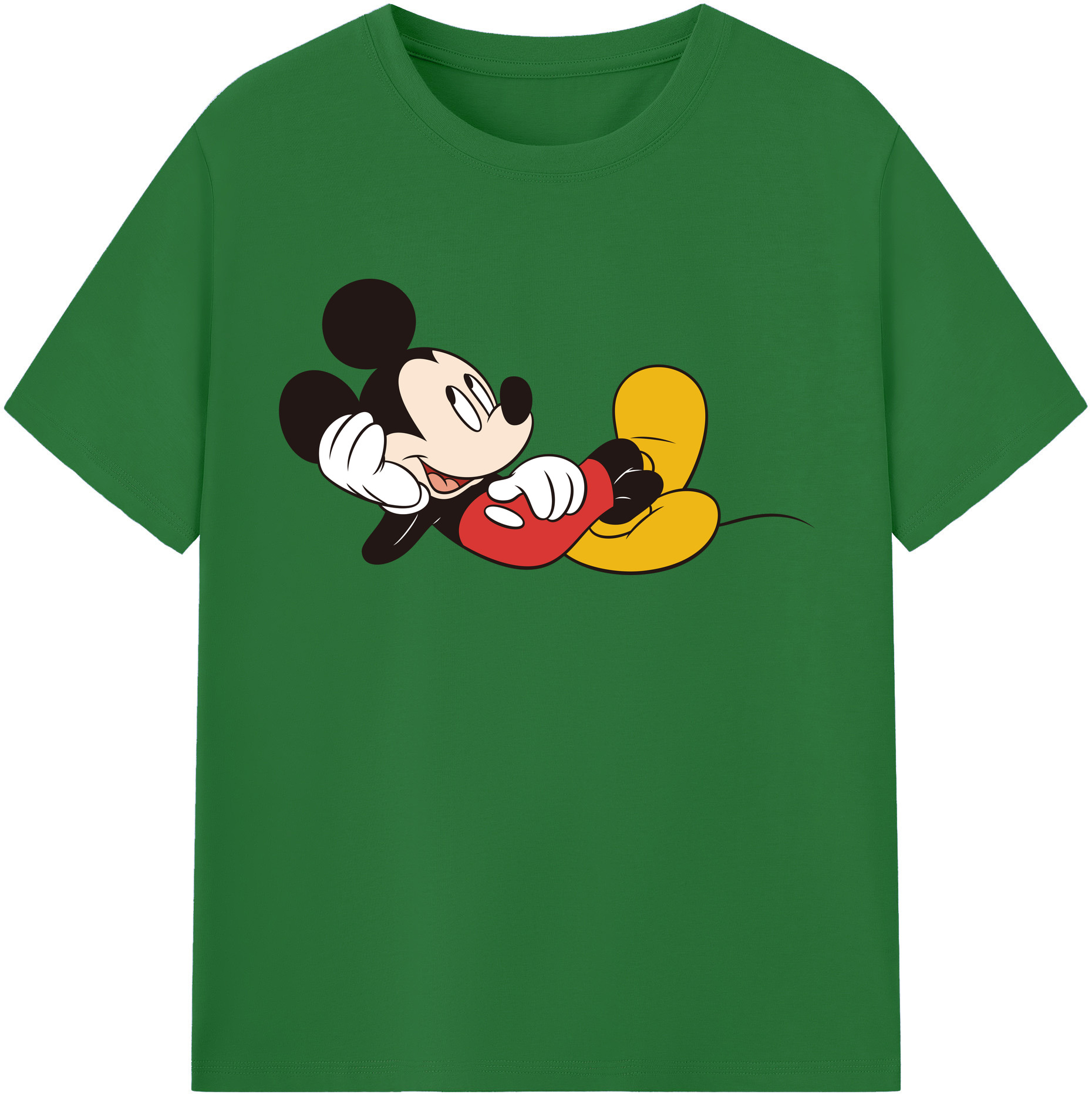 （画像用） ミッキーマウス Mickey Mouse 綿100％半袖Tシャツ（フロントプリント）