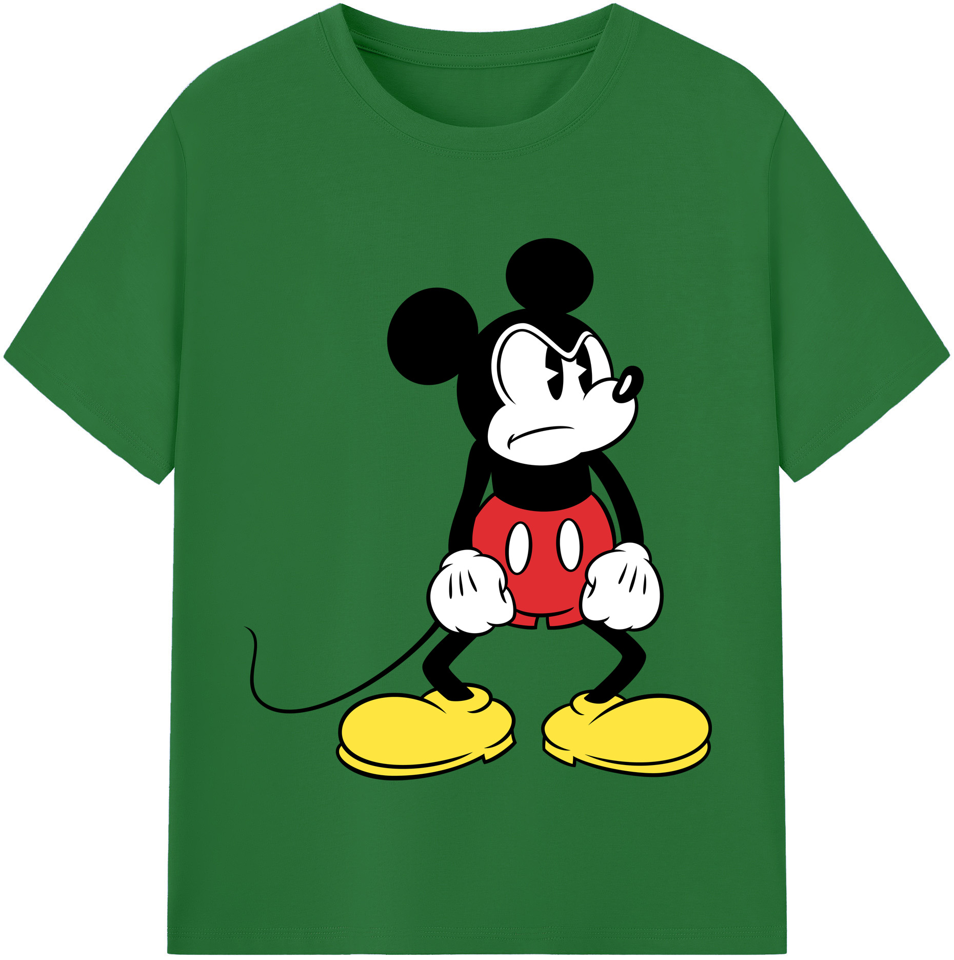 （画像用） ミッキーマウス Mickey Mouse 綿100％半袖Tシャツ（フロントプリント）