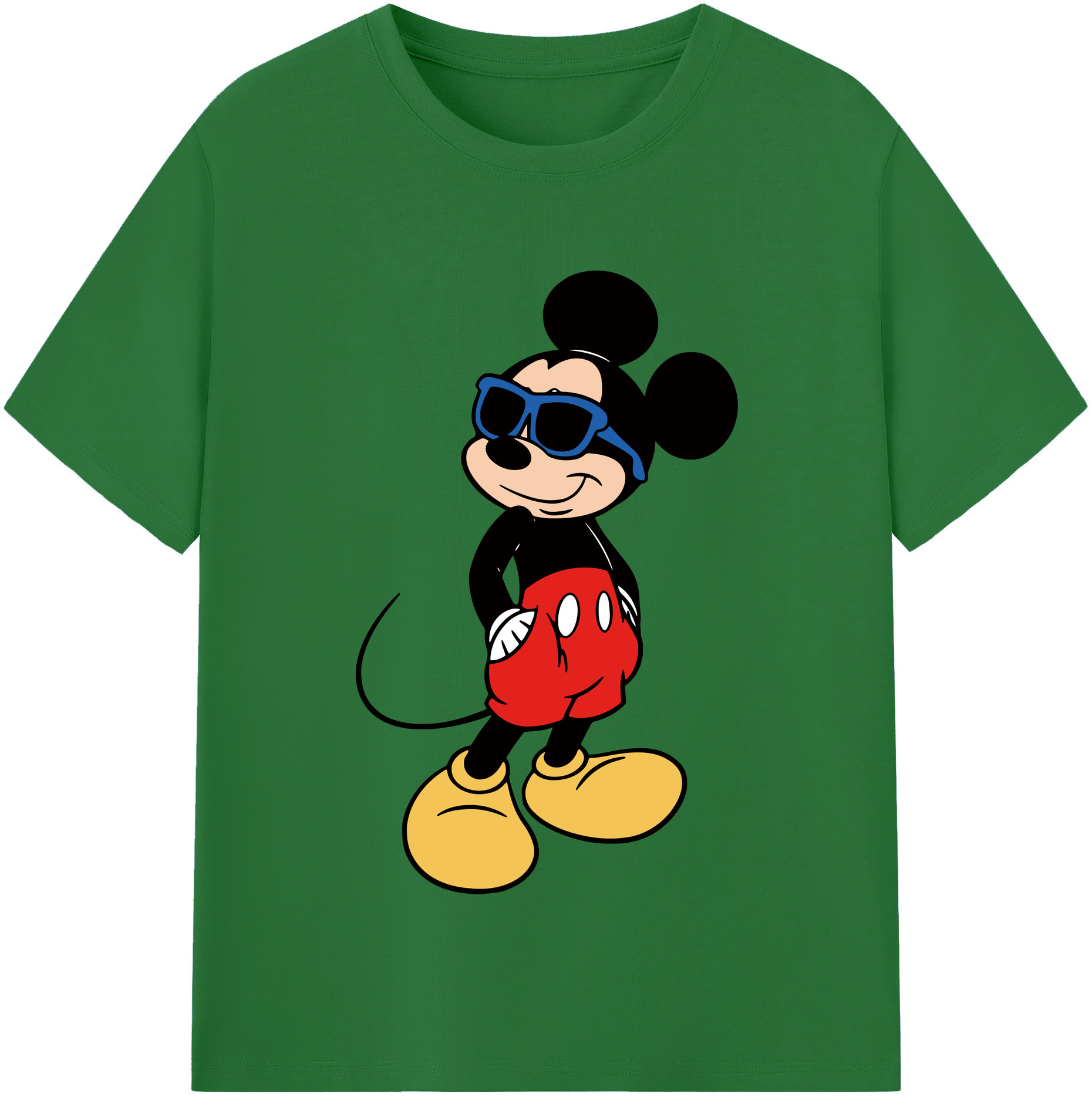 （画像用） ミッキーマウス Mickey Mouse 綿100％半袖Tシャツ（フロントプリント）