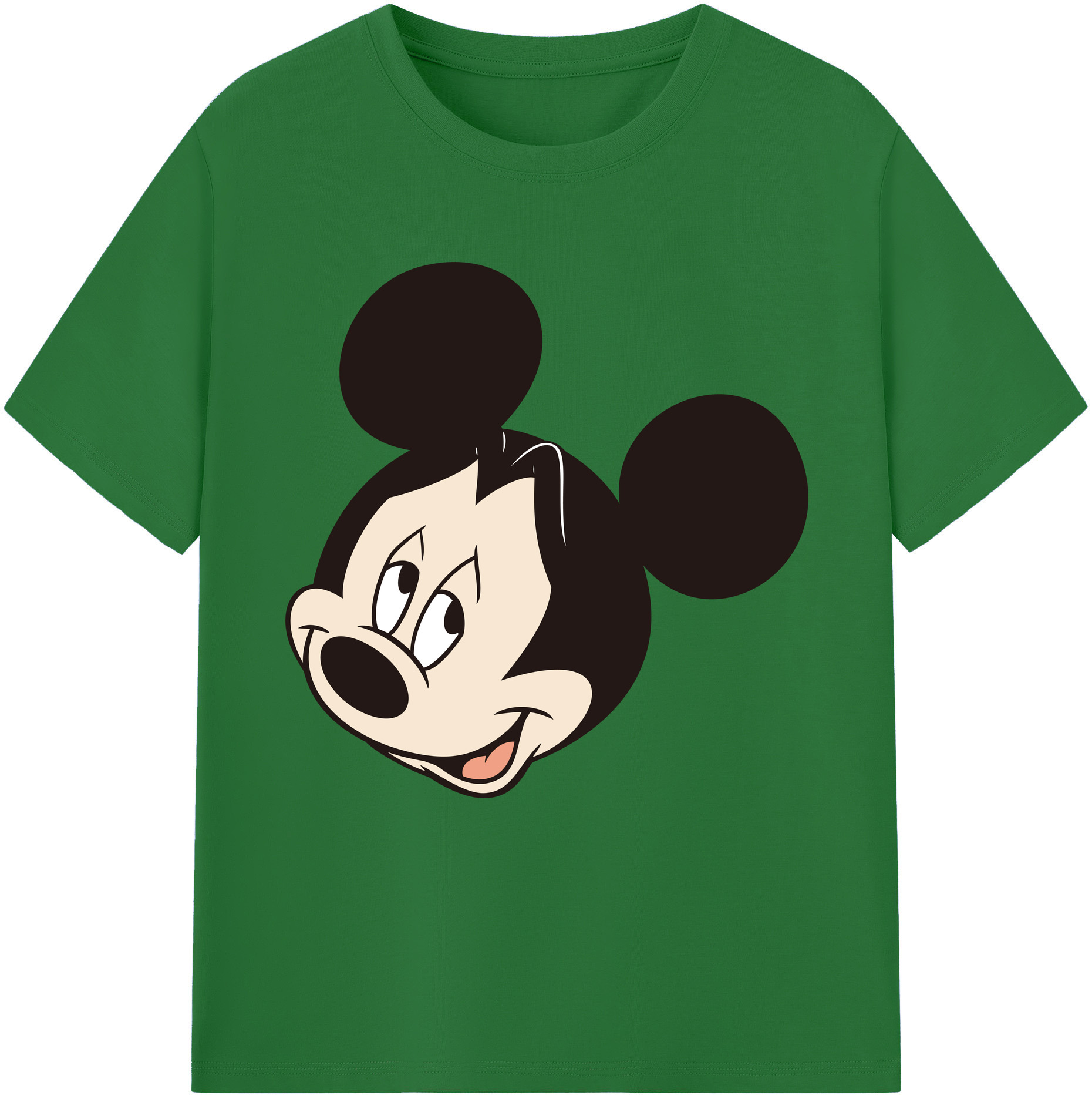 （画像用） ミッキーマウス Mickey Mouse 綿100％半袖Tシャツ（フロントプリント）