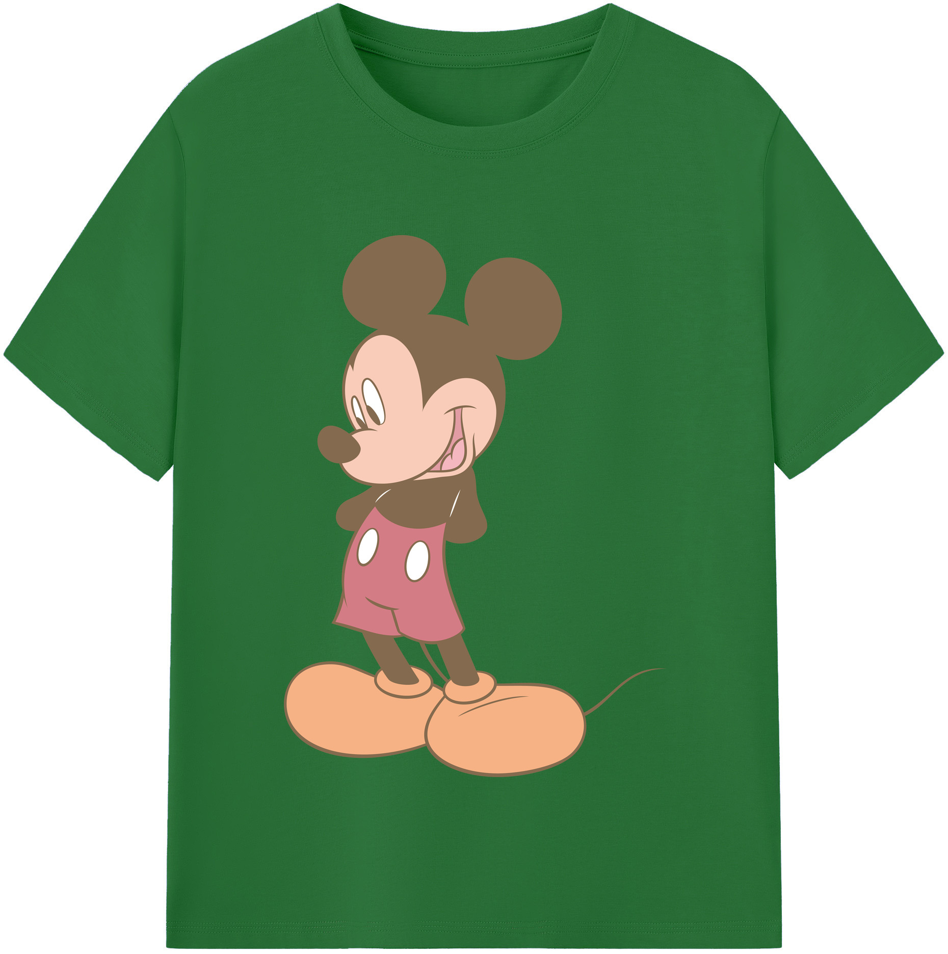 （画像用） ミッキーマウス Mickey Mouse 綿100％半袖Tシャツ（フロントプリント）