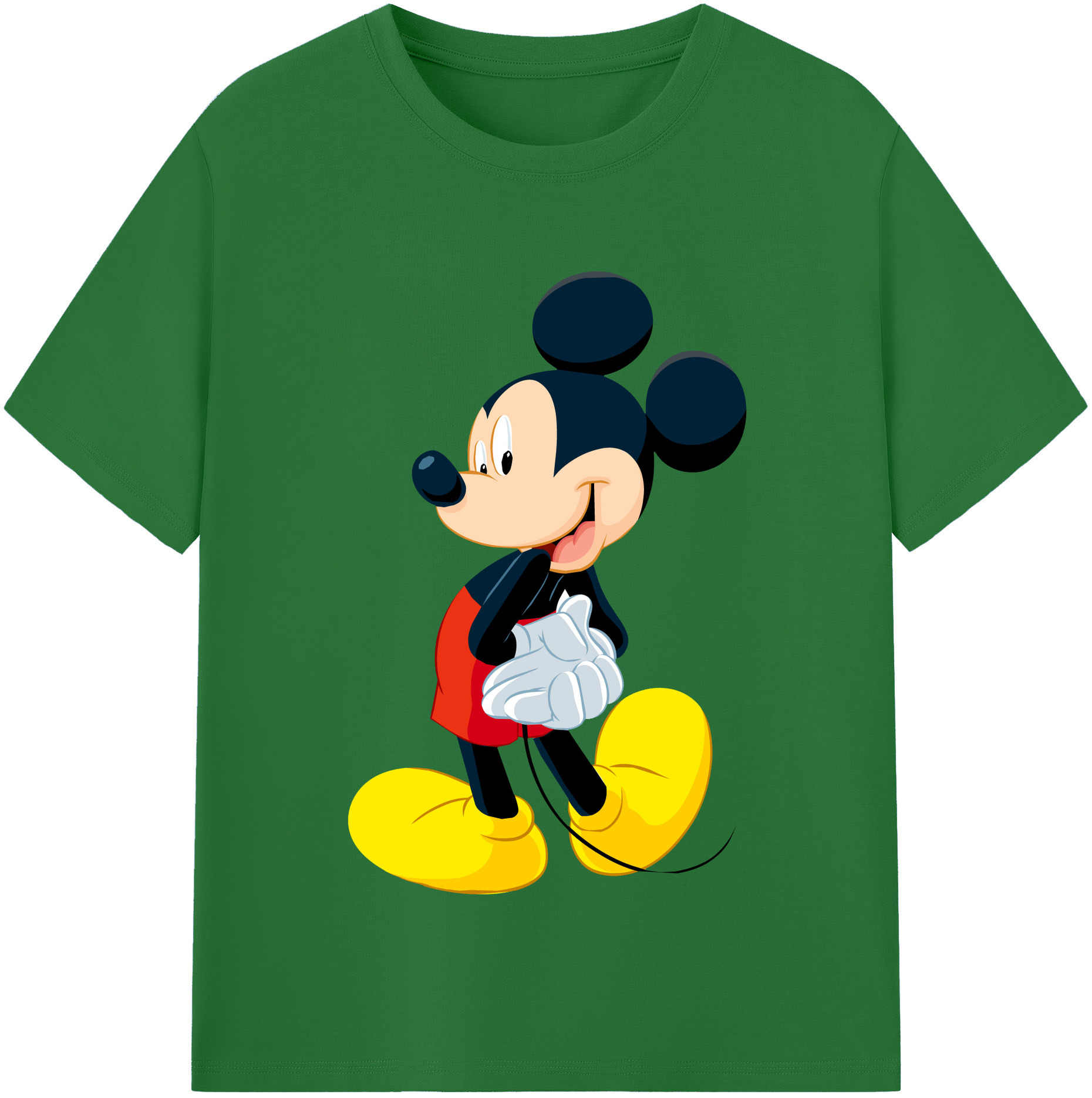 （画像用） ミッキーマウス Mickey Mouse 綿100％半袖Tシャツ（フロントプリント）