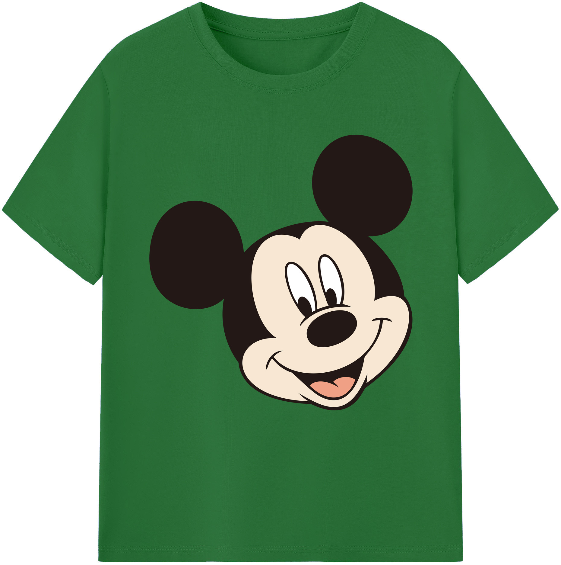 （画像用） ミッキーマウス Mickey Mouse 綿100％半袖Tシャツ（フロントプリント）