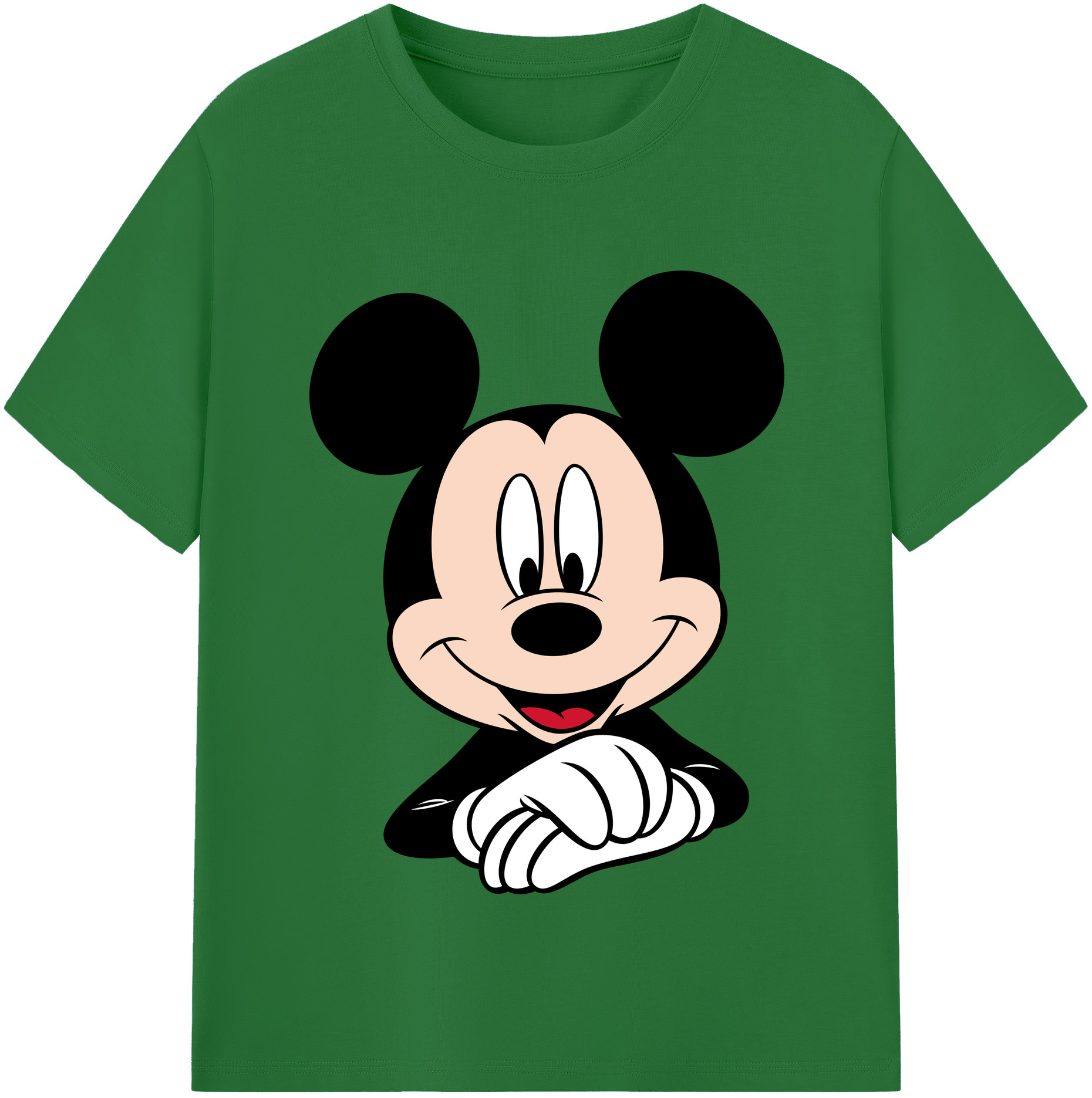 （画像用） ミッキーマウス Mickey Mouse 綿100％半袖Tシャツ（フロントプリント）