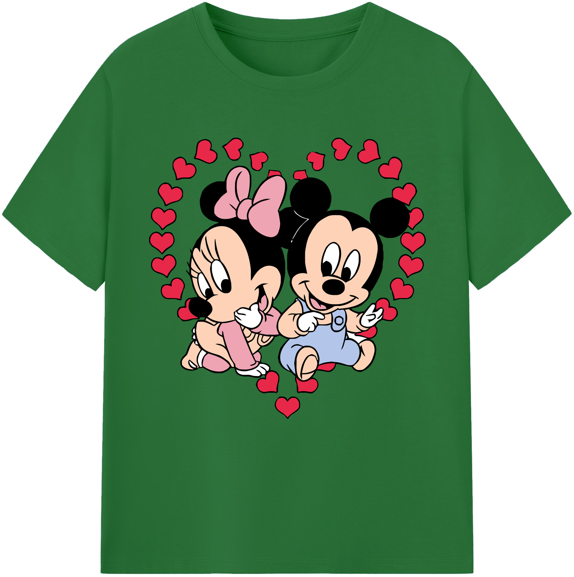 （画像用） ミッキーマウス Mickey Mouse 綿100％半袖Tシャツ（フロントプリント）