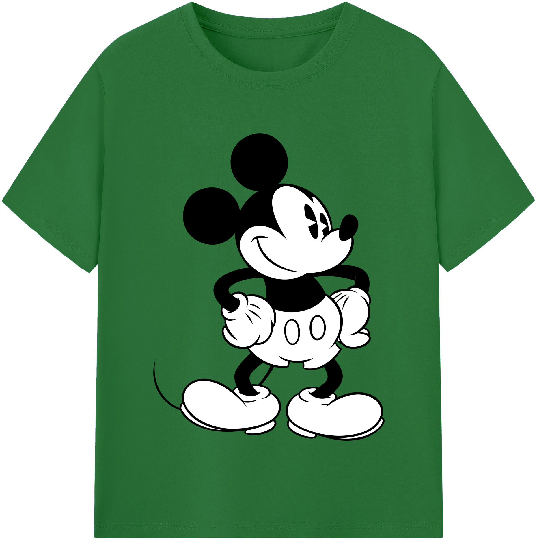 （画像用） ミッキーマウス Mickey Mouse 綿100％半袖Tシャツ（フロントプリント）