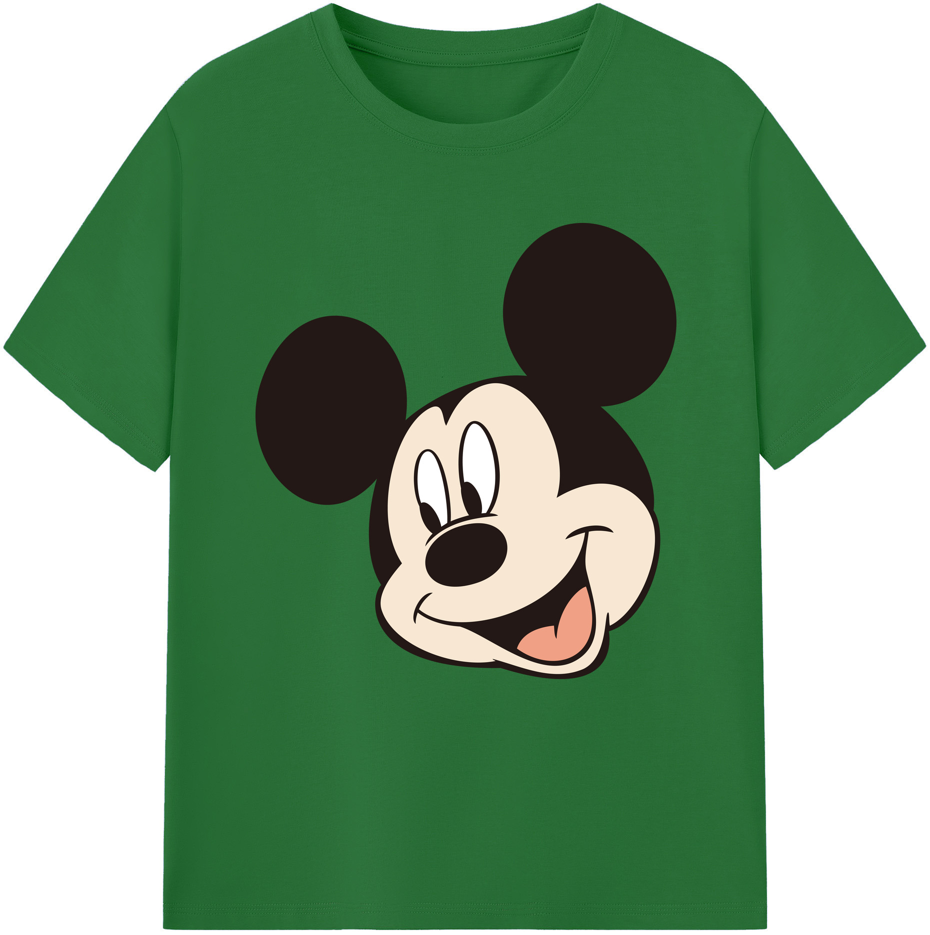 （画像用） ミッキーマウス Mickey Mouse 綿100％半袖Tシャツ（フロントプリント）