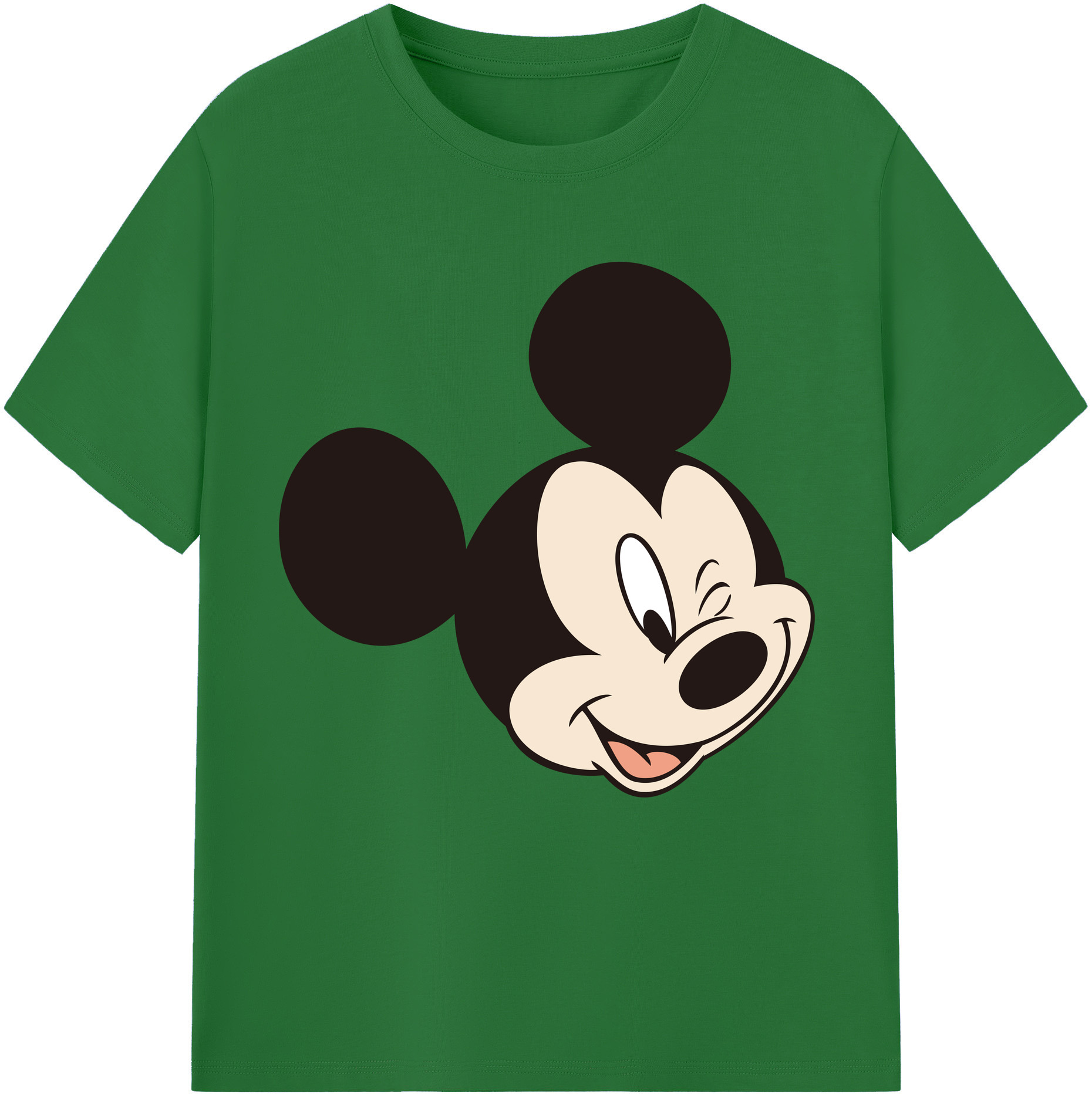 （画像用） ミッキーマウス Mickey Mouse 綿100％半袖Tシャツ（フロントプリント）