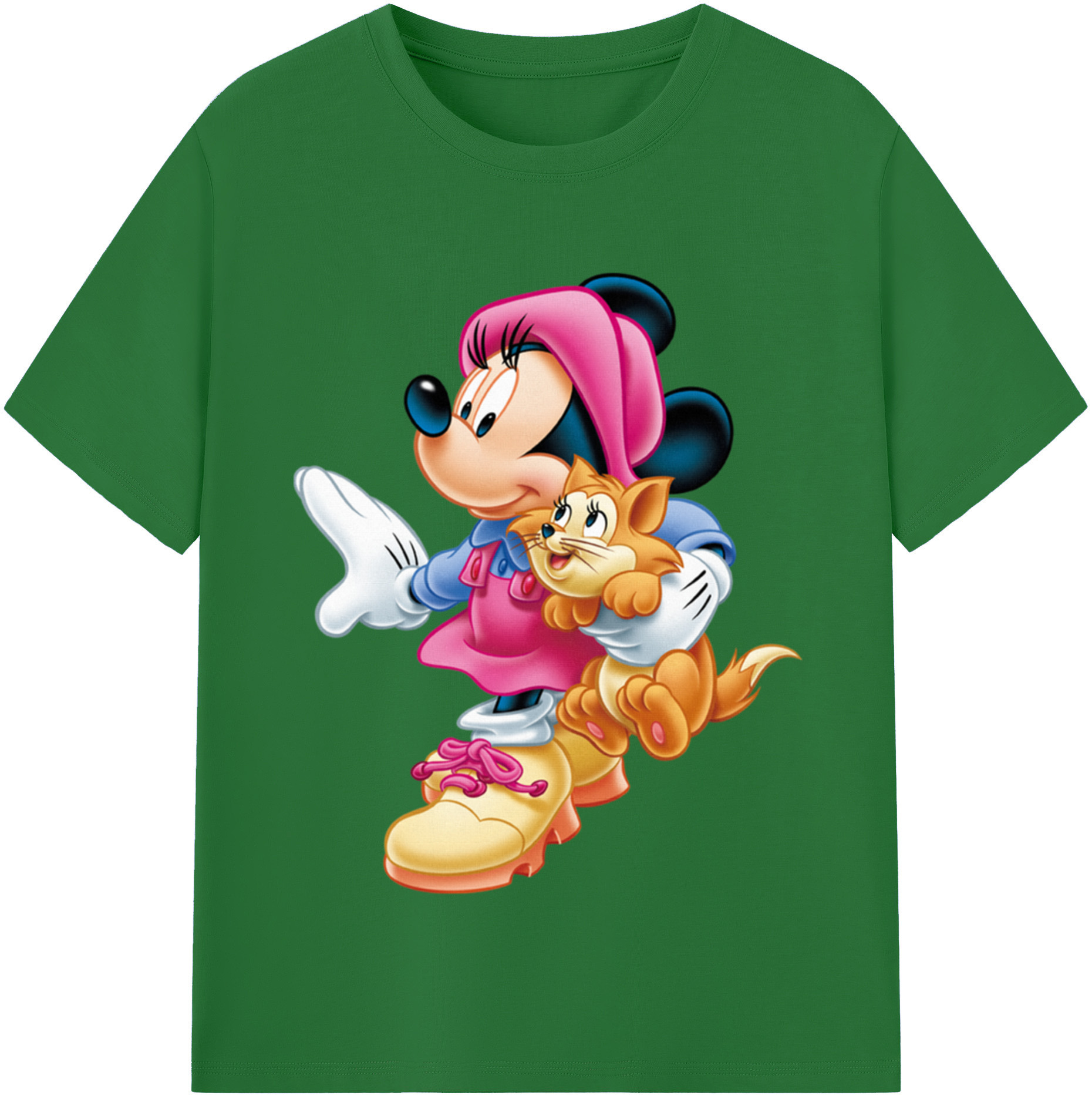（画像用） ミッキーマウス Mickey Mouse 綿100％半袖Tシャツ（フロントプリント）