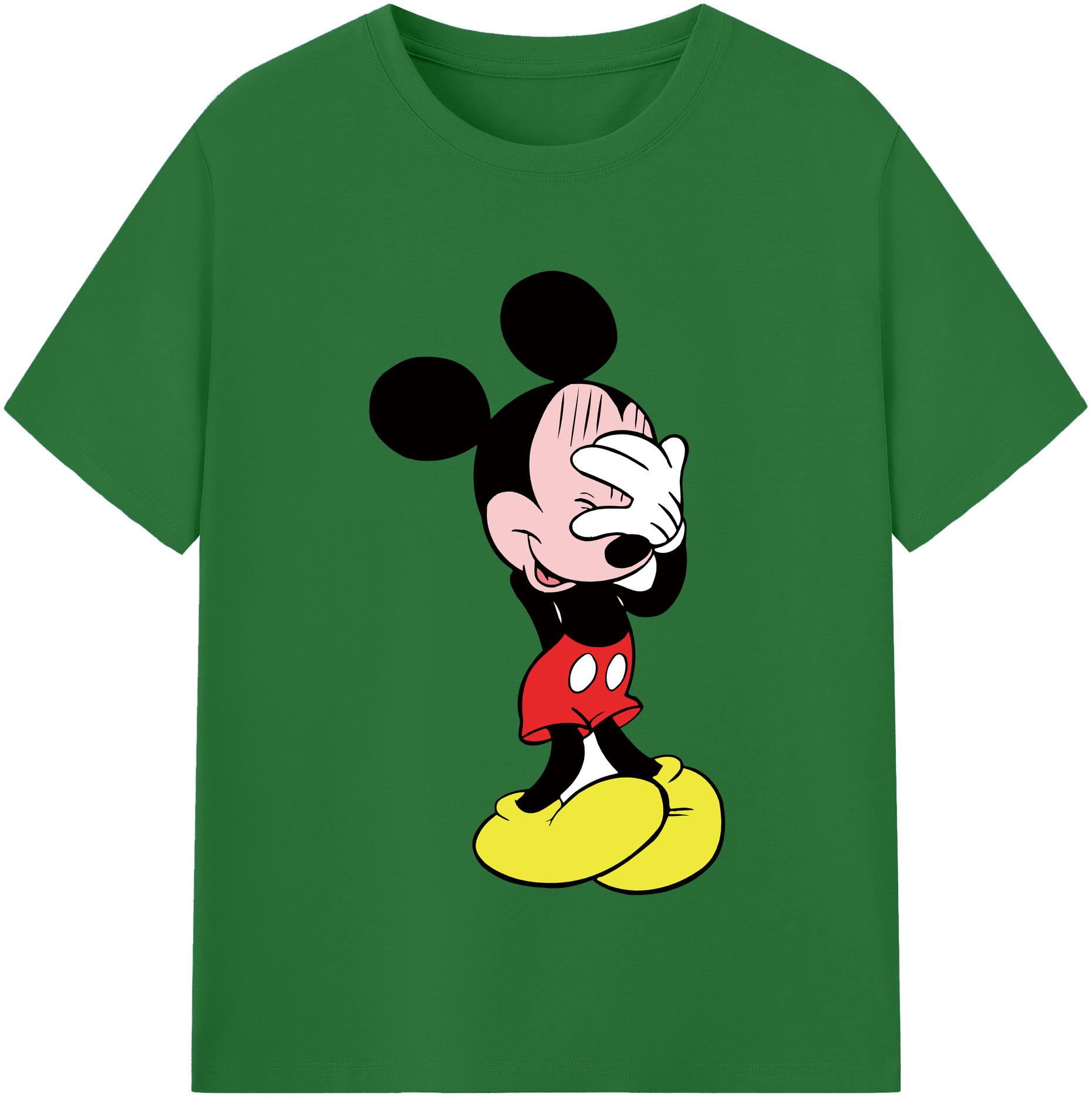 （画像用） ミッキーマウス Mickey Mouse 綿100％半袖Tシャツ（フロントプリント）
