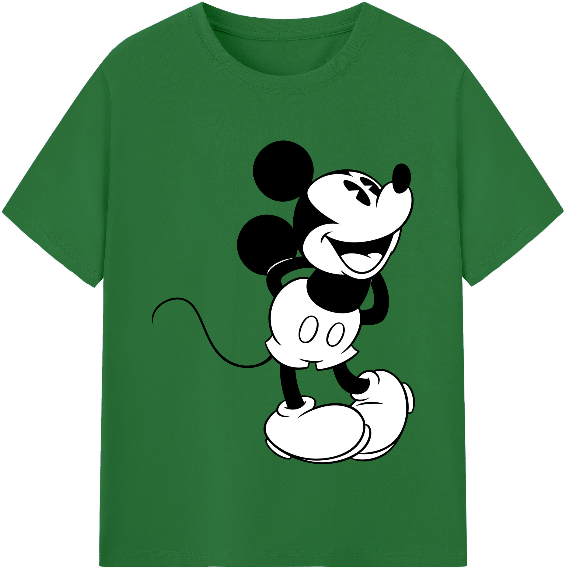 （画像用） ミッキーマウス Mickey Mouse 綿100％半袖Tシャツ（フロントプリント）