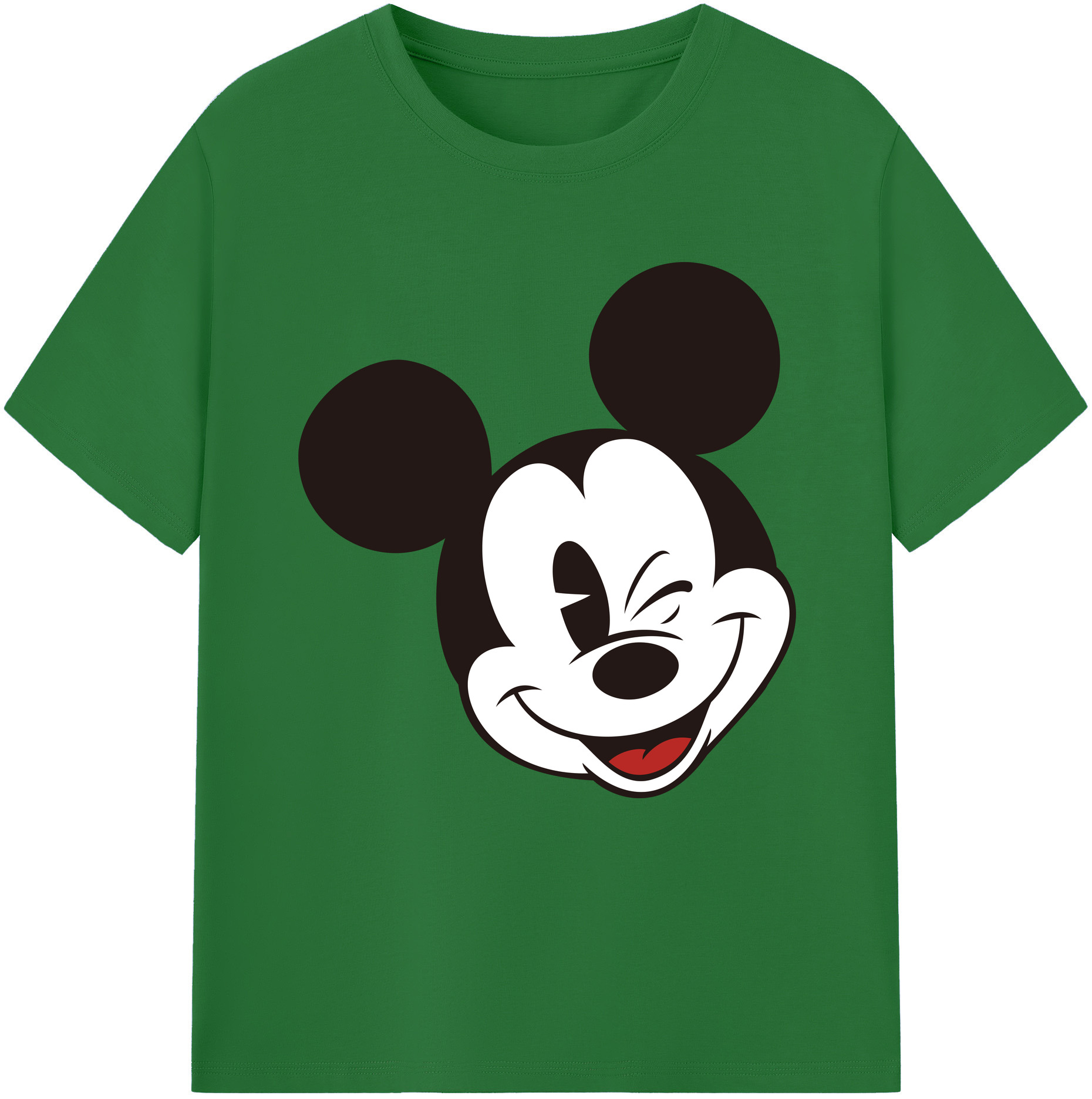 （画像用） ミッキーマウス Mickey Mouse 綿100％半袖Tシャツ（フロントプリント）