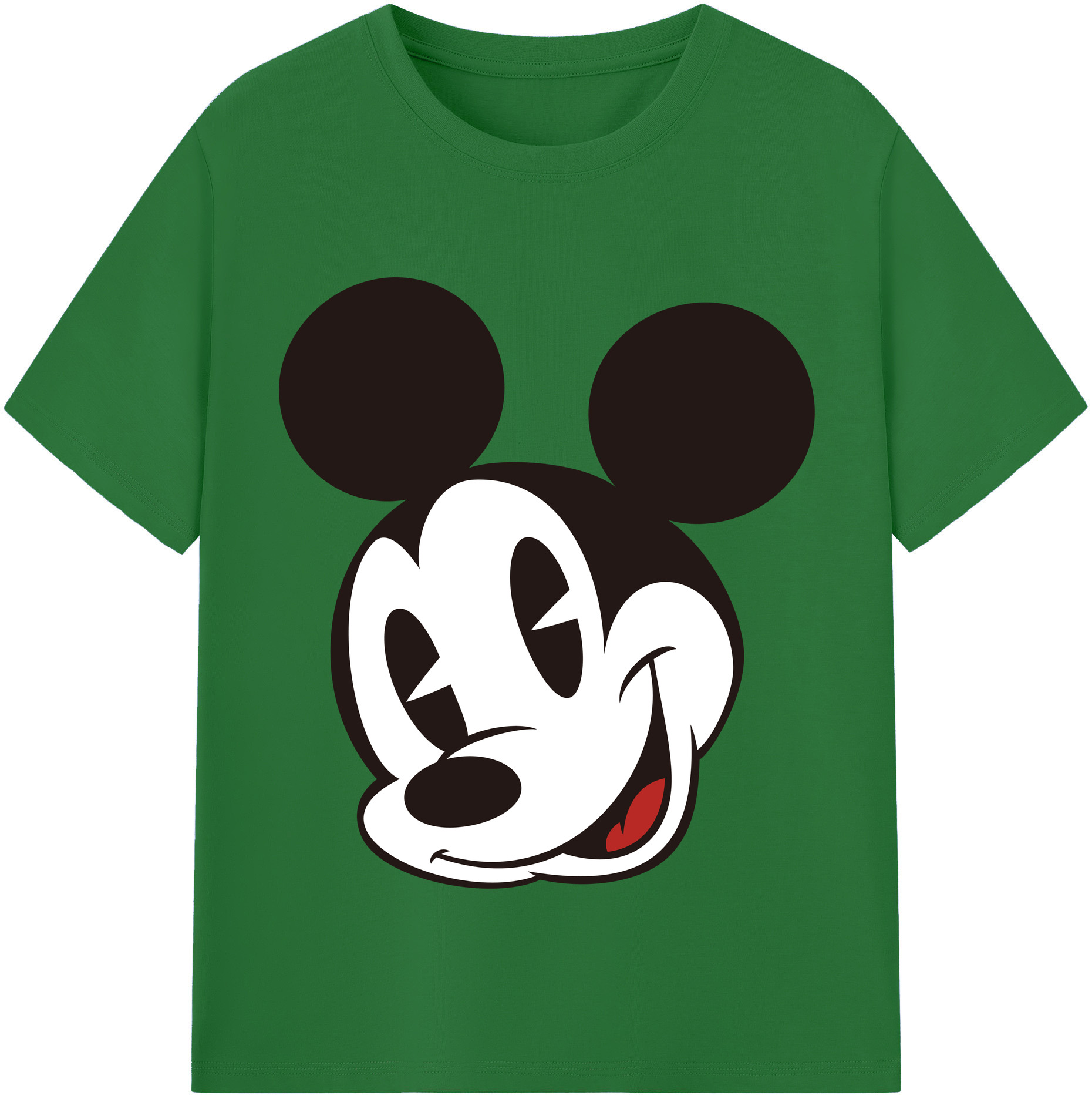 （画像用） ミッキーマウス Mickey Mouse 綿100％半袖Tシャツ（フロントプリント）