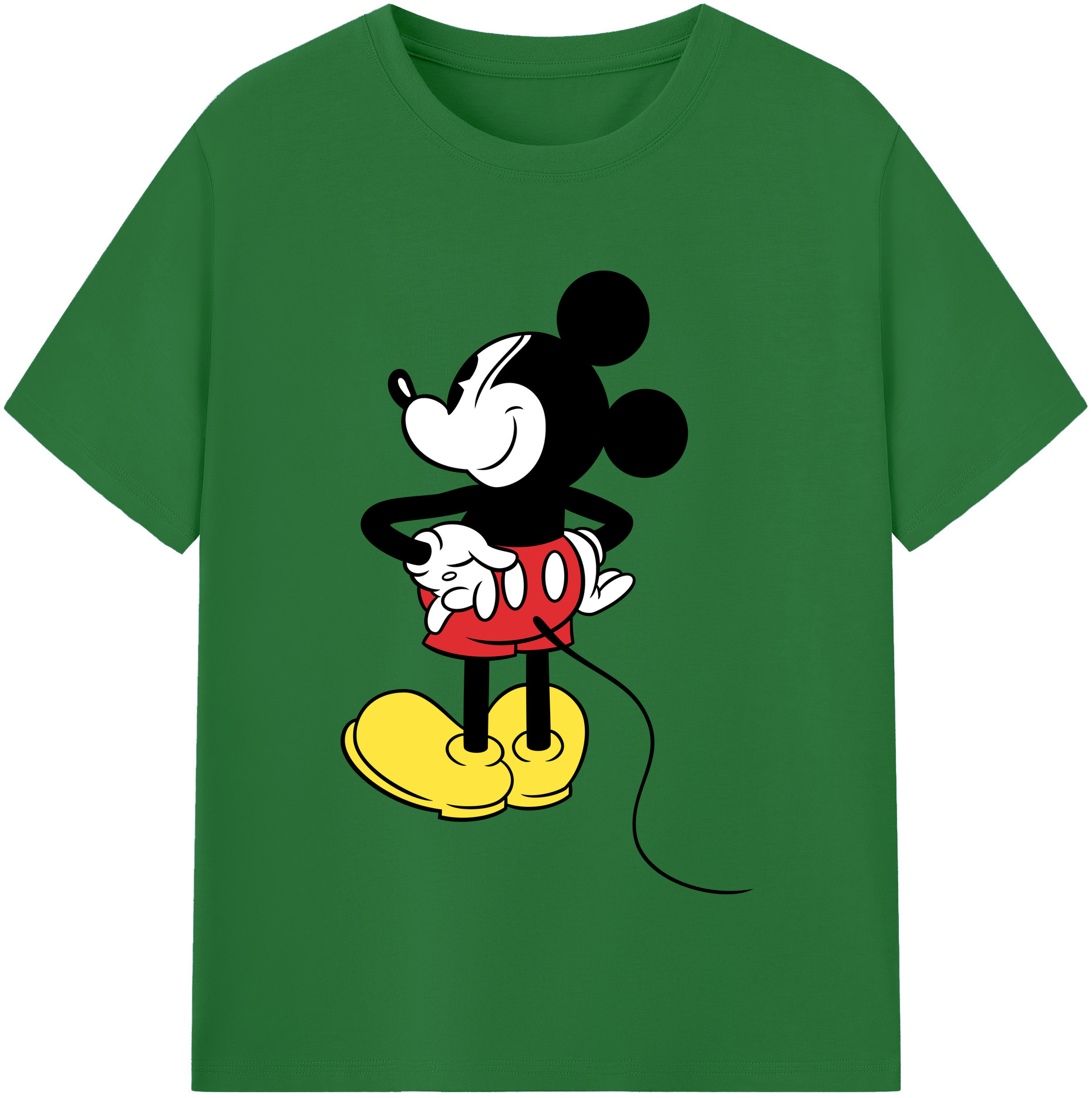 （画像用） ミッキーマウス Mickey Mouse 綿100％半袖Tシャツ（フロントプリント）