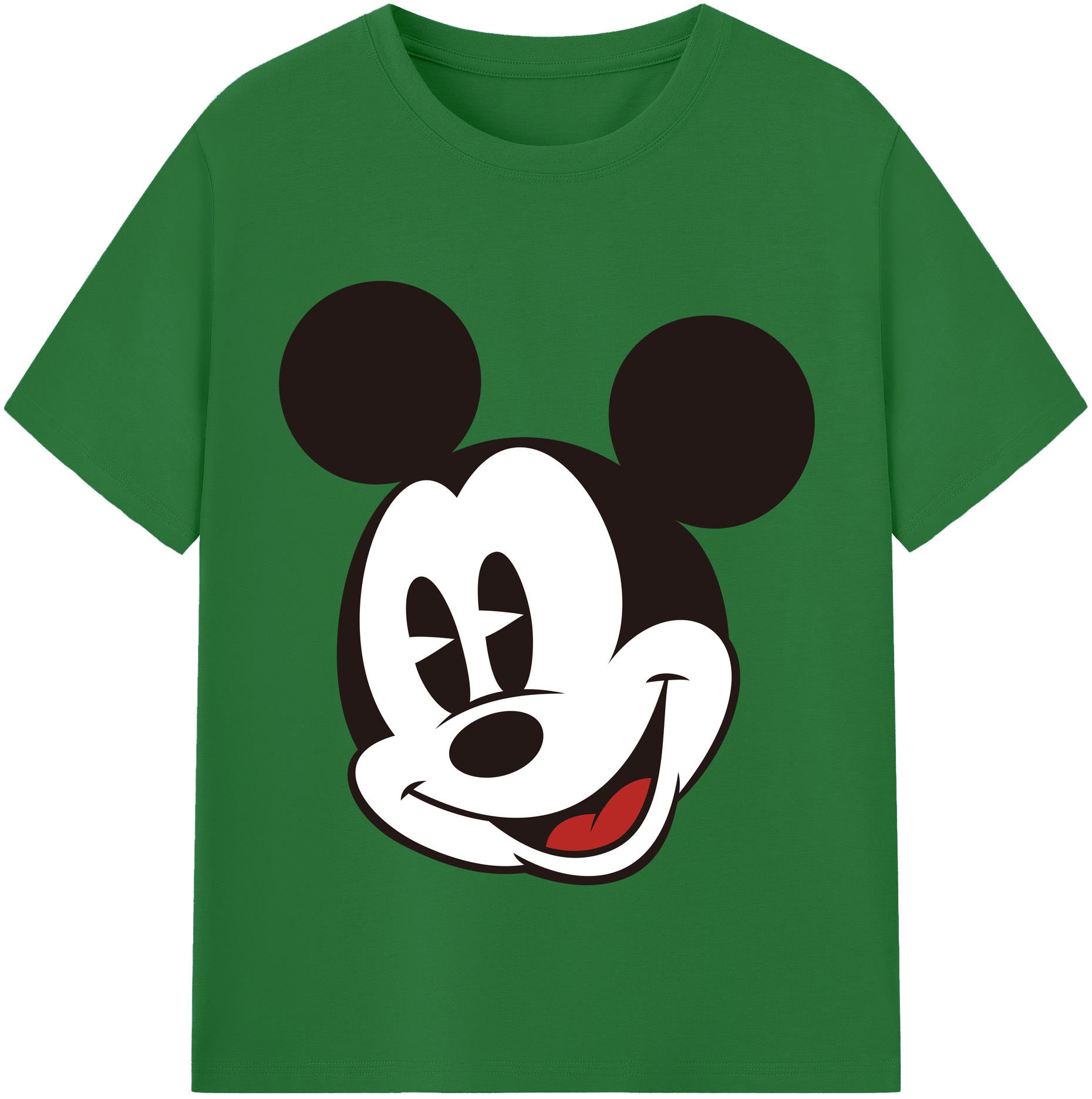 （画像用） ミッキーマウス Mickey Mouse 綿100％半袖Tシャツ（フロントプリント）