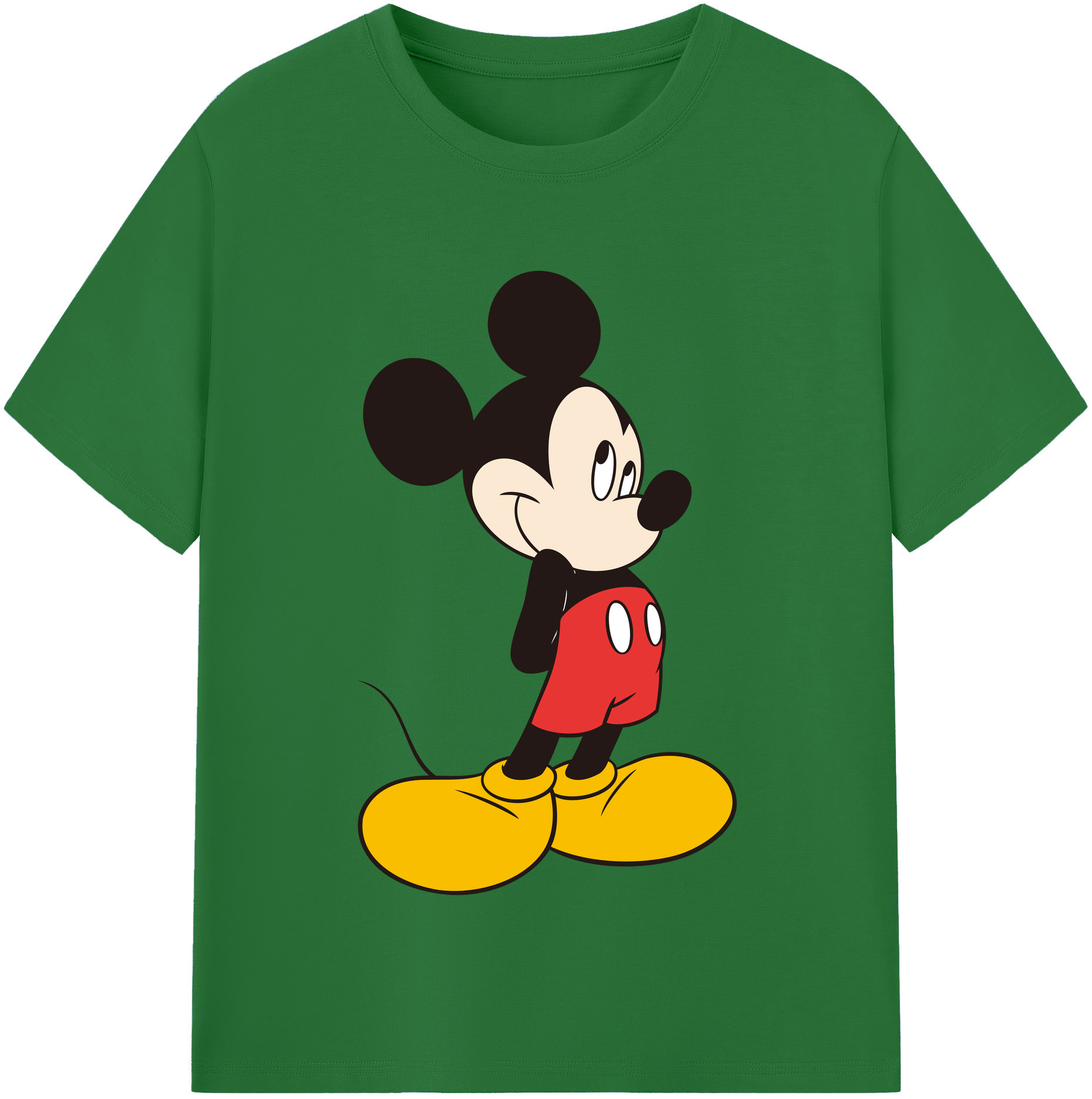 （画像用） ミッキーマウス Mickey Mouse 綿100％半袖Tシャツ（フロントプリント）