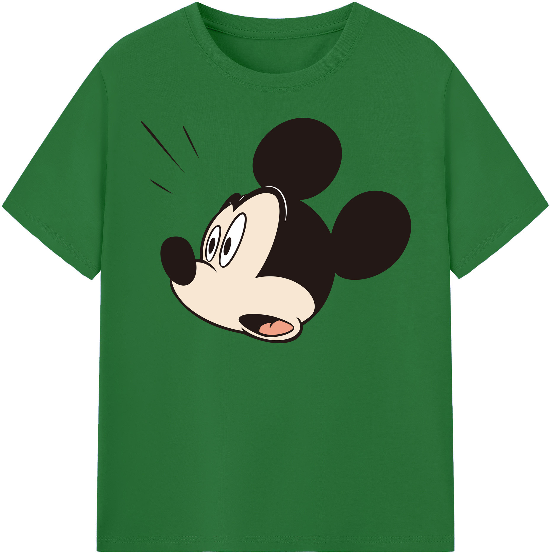 （画像用） ミッキーマウス Mickey Mouse 綿100％半袖Tシャツ（フロントプリント）