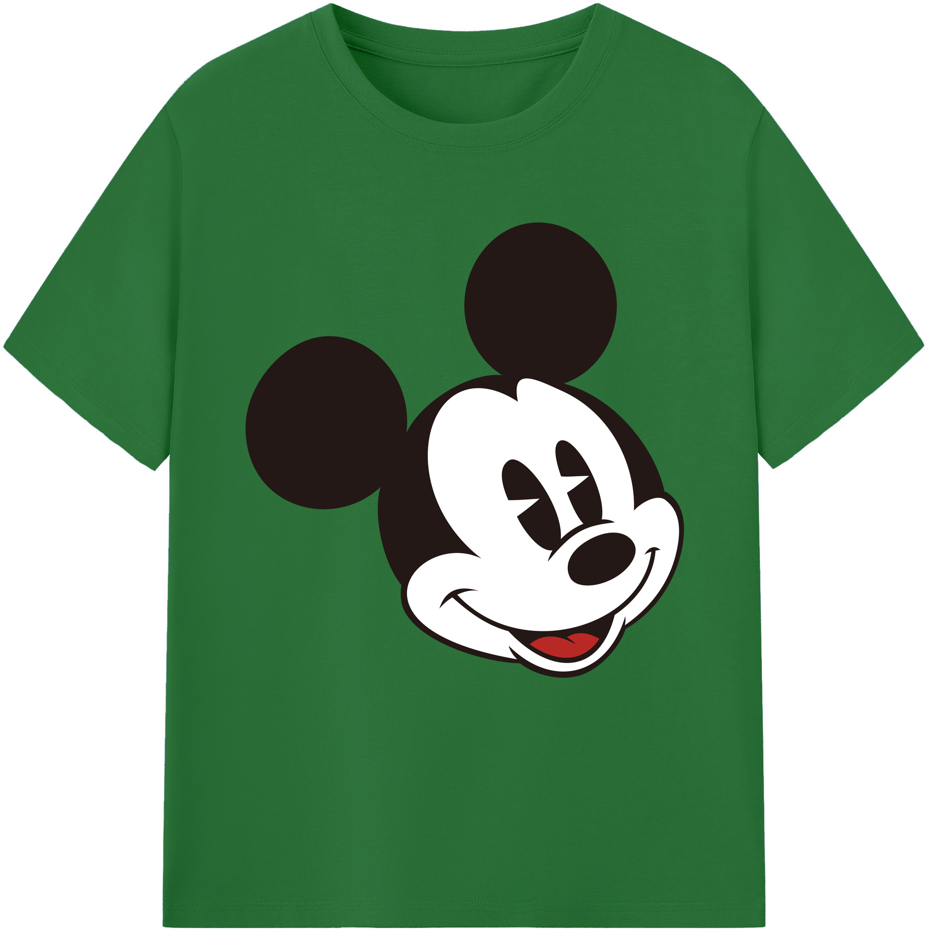（画像用） ミッキーマウス Mickey Mouse 綿100％半袖Tシャツ（フロントプリント）