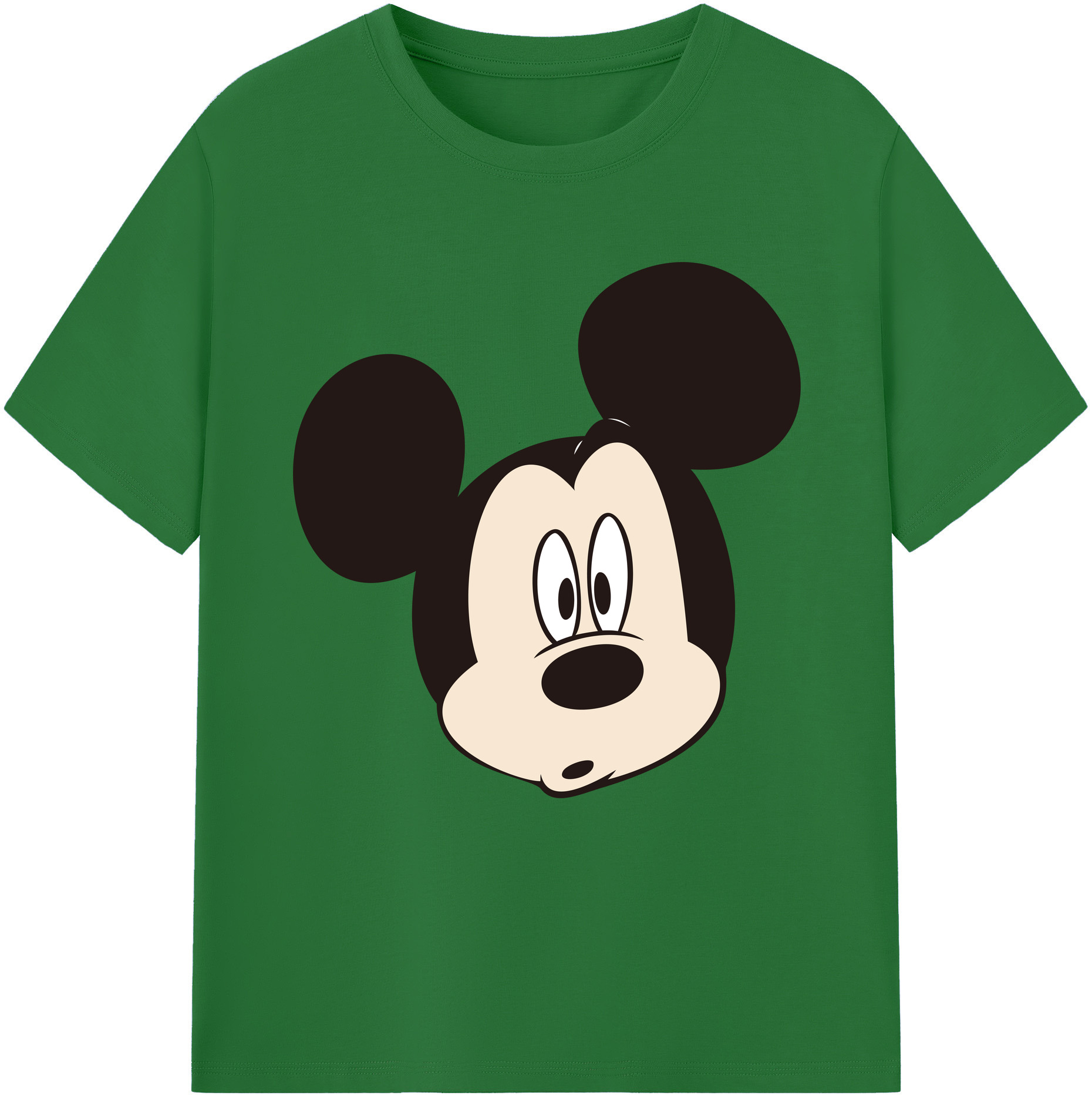（画像用） ミッキーマウス Mickey Mouse 綿100％半袖Tシャツ（フロントプリント）