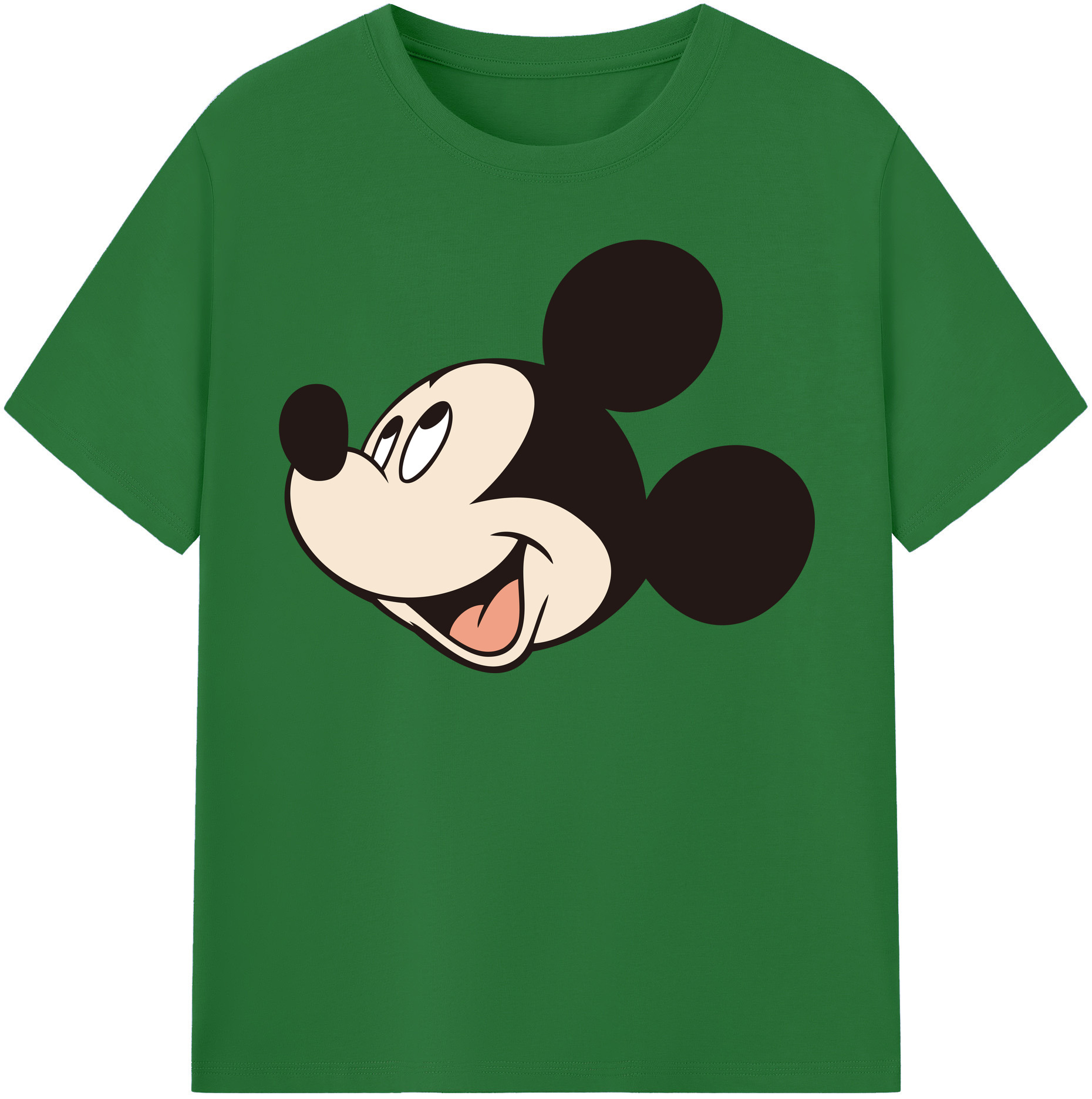 （画像用） ミッキーマウス Mickey Mouse 綿100％半袖Tシャツ（フロントプリント）