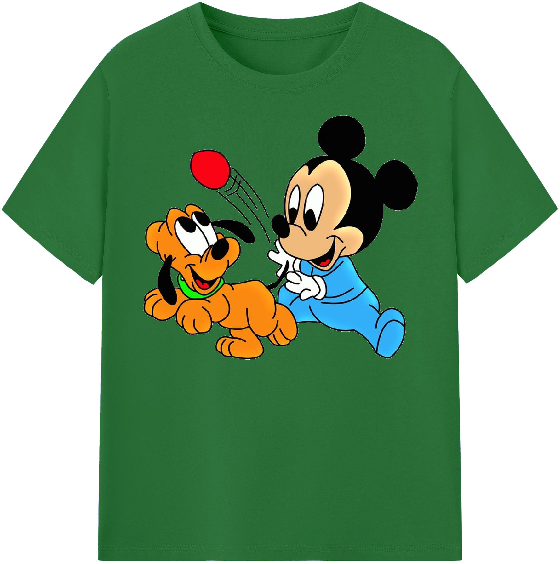 （画像用） ミッキーマウス Mickey Mouse 綿100％半袖Tシャツ（フロントプリント）