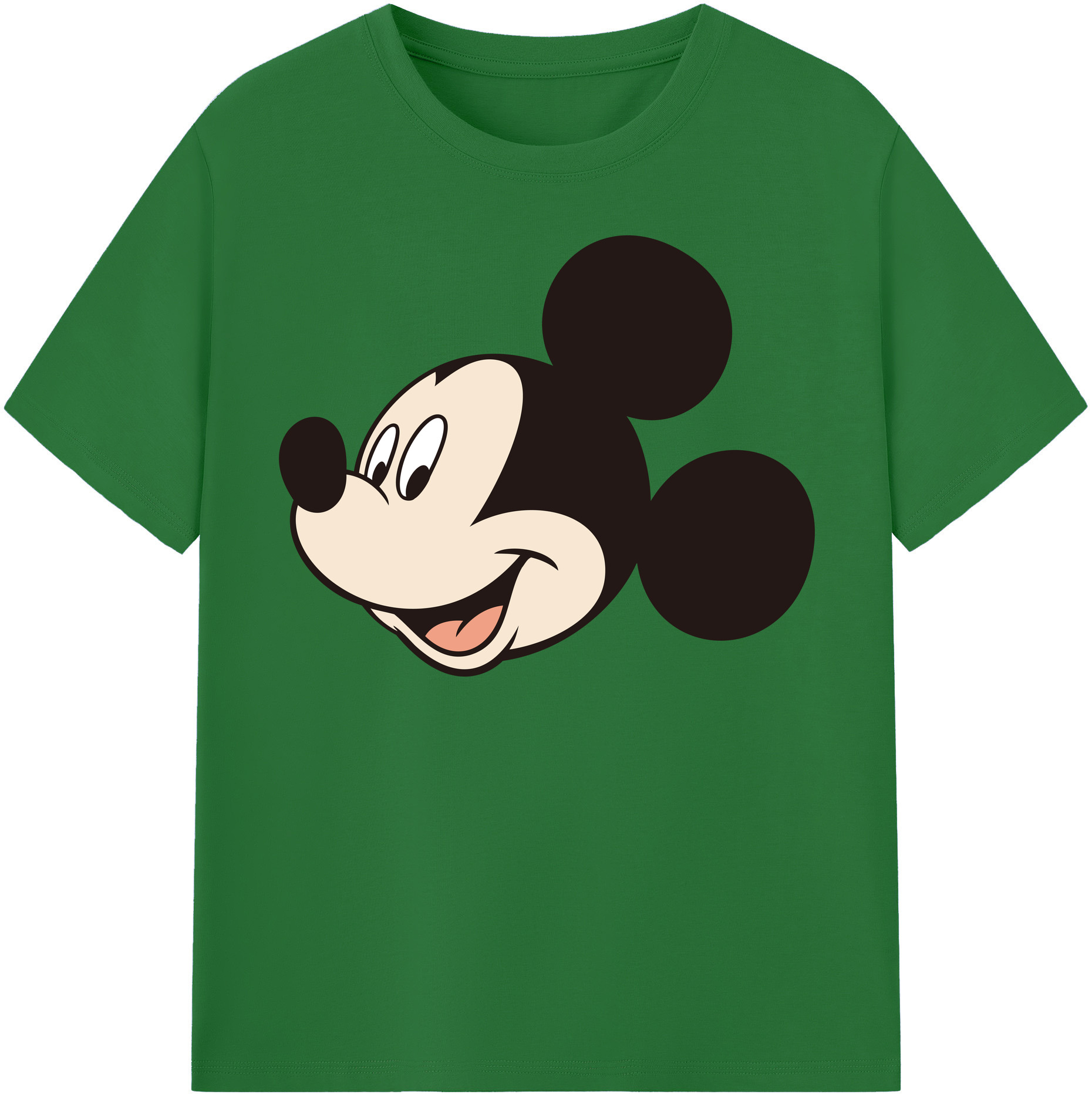 （画像用） ミッキーマウス Mickey Mouse 綿100％半袖Tシャツ（フロントプリント）